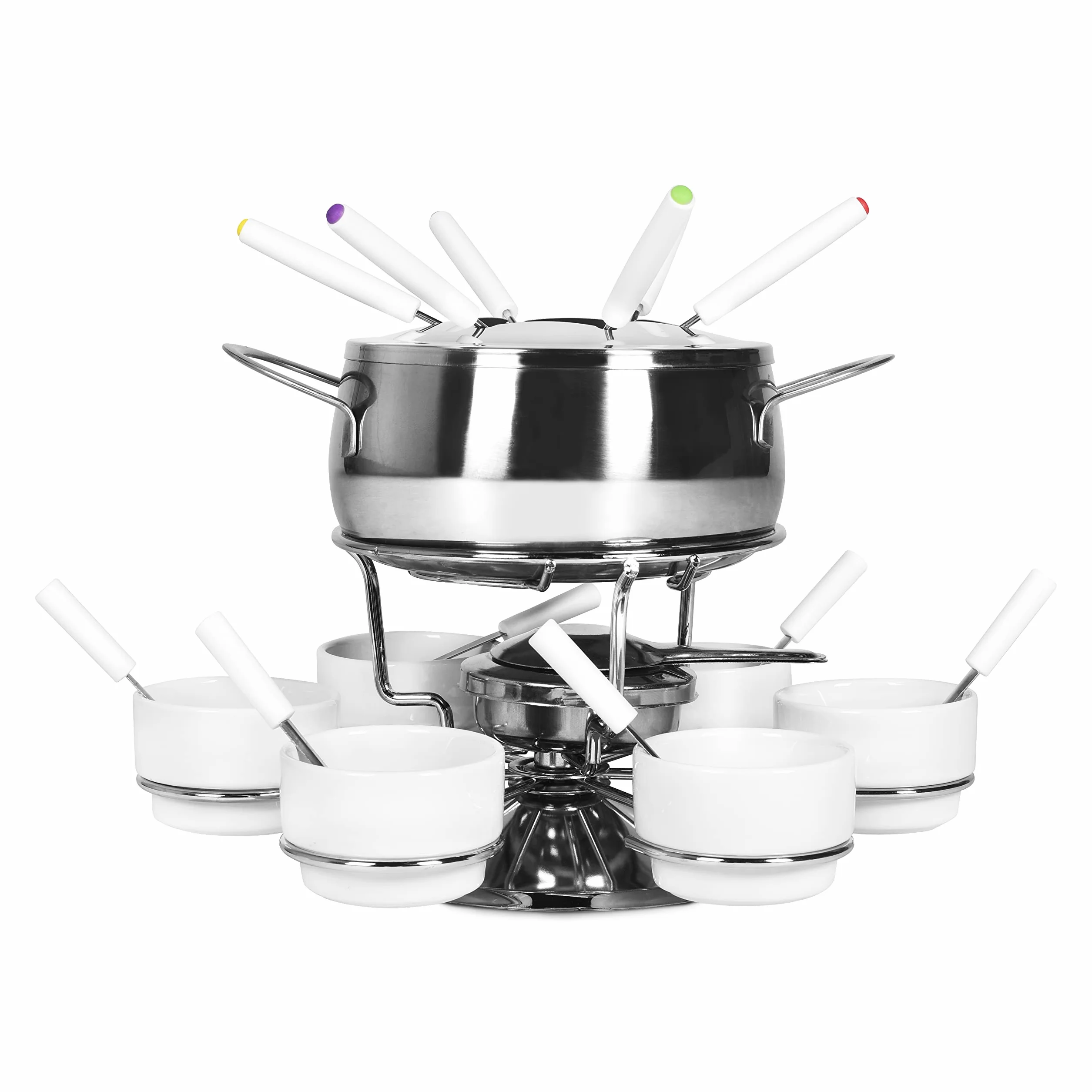 Ribelli Set Fonduta 28 Pezzi Acciaio Inox per 6 Persone