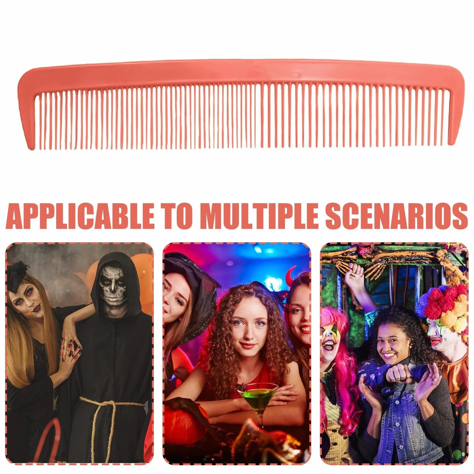 Pettine gigante per capelli a denti larghi, spazzola divertente per scherzi e costumi