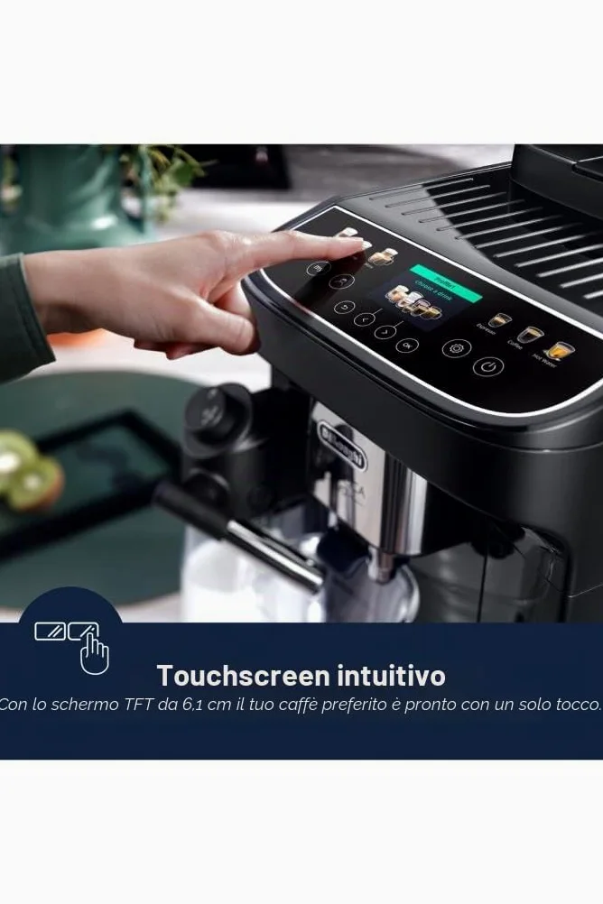 DeLonghi ECAM310.60.B Magnifica Evo Next Macchina da caffè Automatica, Preparazione Automatica, Montalatte