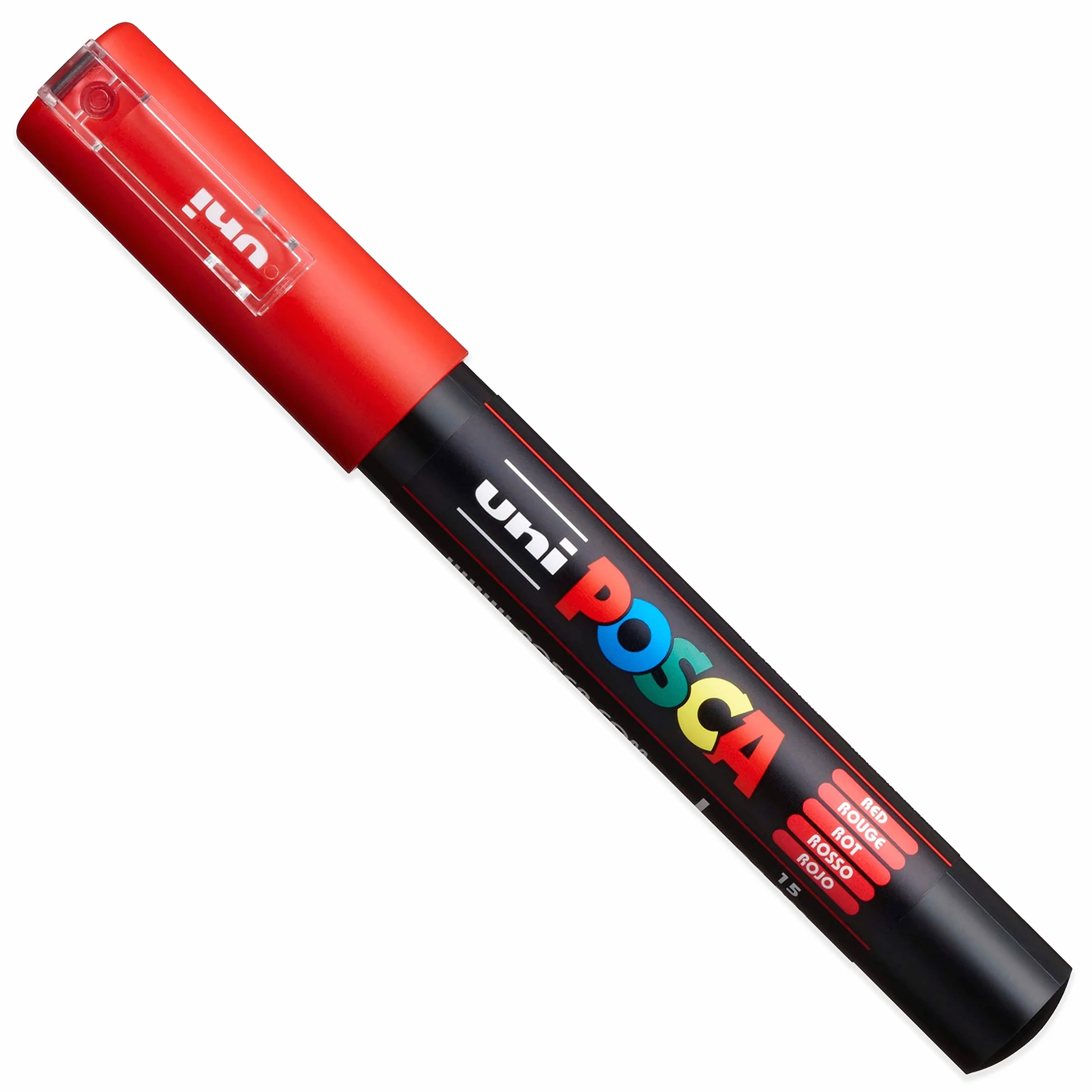 Posca PC-1M - Pennarello indelebile a base d'acqua, multiuso, 0,7-1,0 mm, extra fine, gamma completa di 21 colori, in confezione regalo