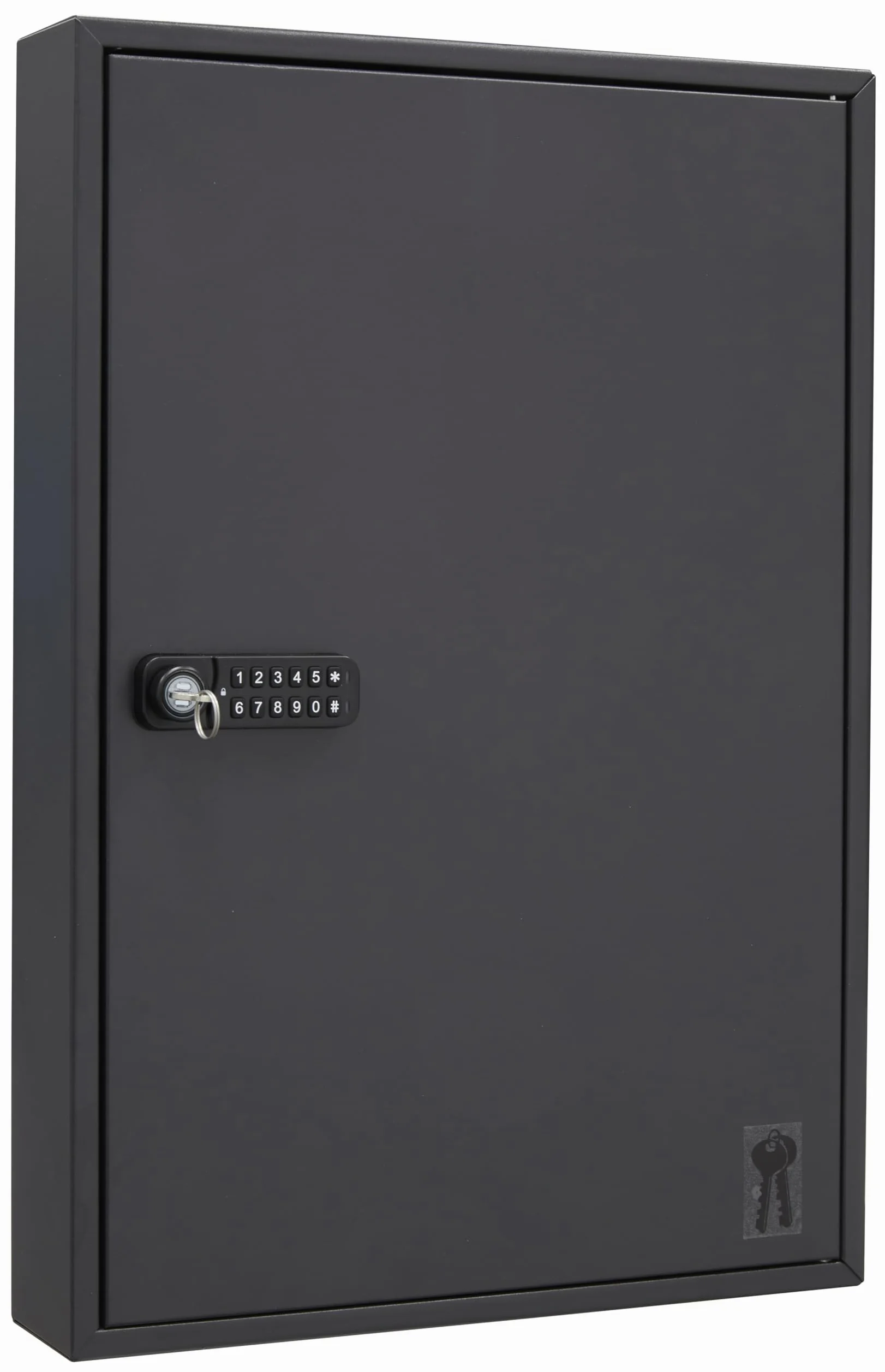 Arregui PL100EN Cassetta Portachiavi con Ganci Regolabili | Armadietto per 100 Chiavi | Cassetta di Sicurezza | Appendichiavi con Serratura Elettronica IP65 | Codici Programmabili | 55x38x8cm | nero