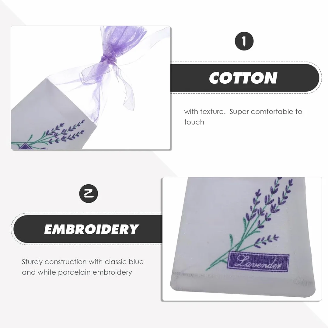 10 Sacchetti di Organza Profumati per Lavanda e Spezie