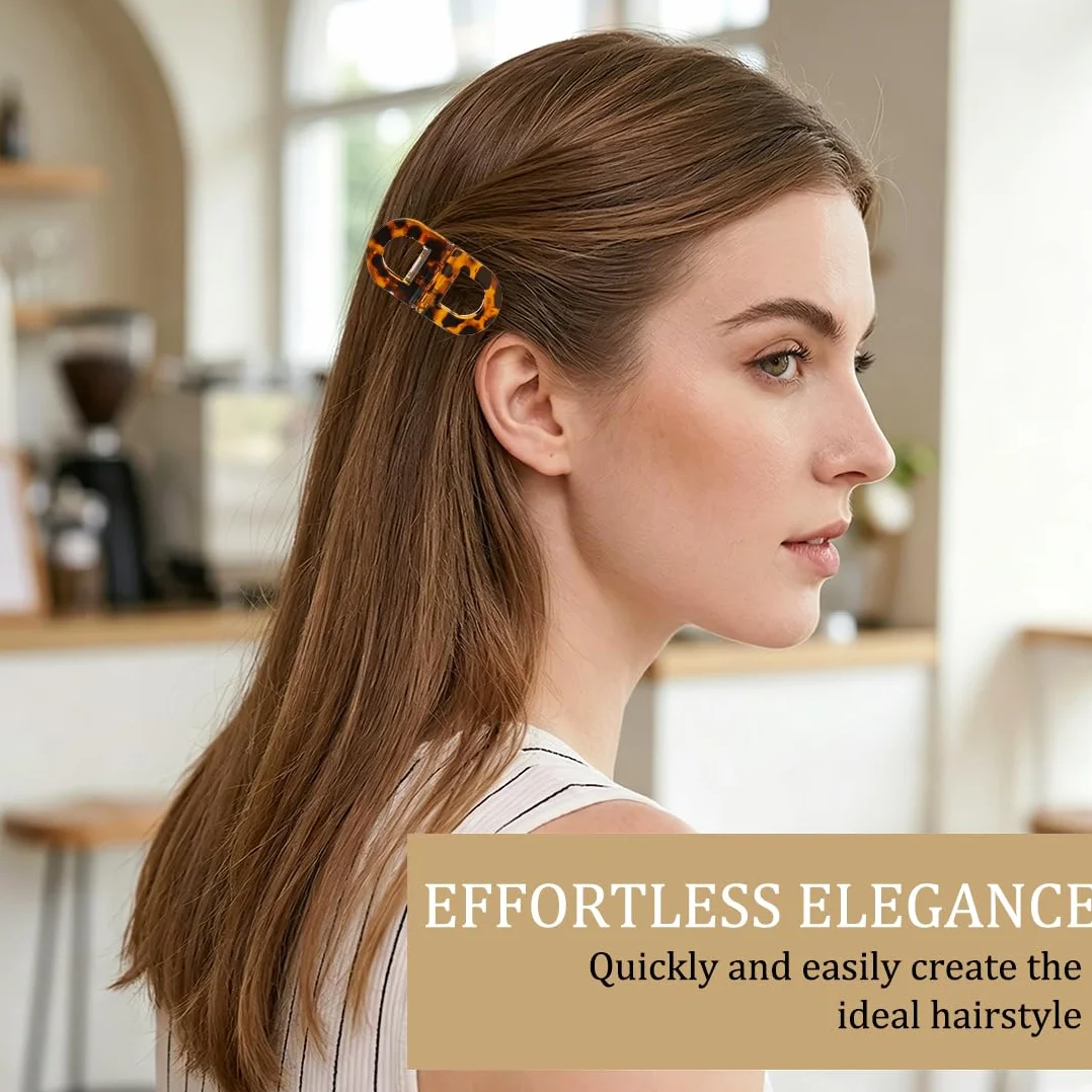 Pinze Per Capelli Magnetiche a Forte Tenuta Professionale Stile Stampa Leopardata