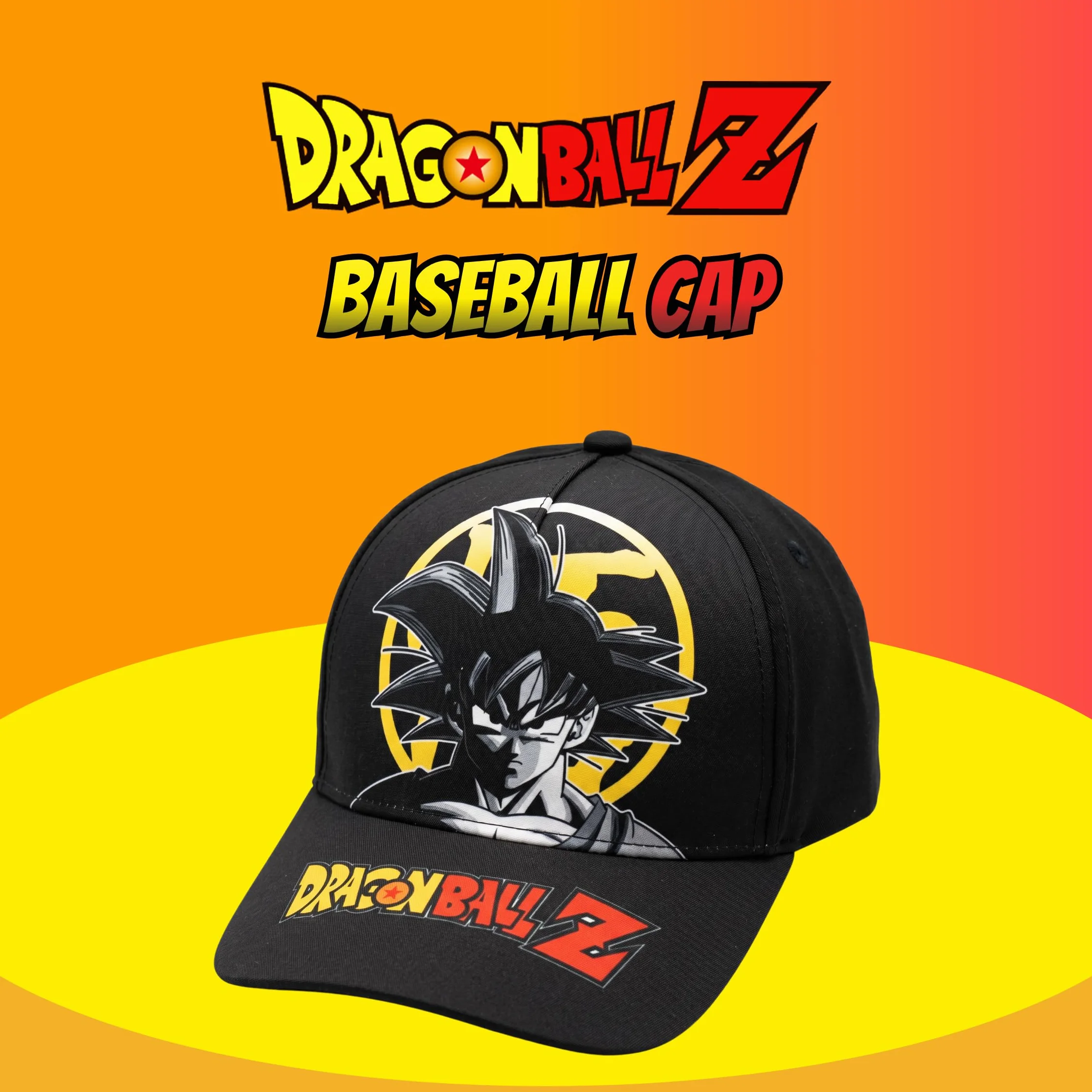 Cappello Dragon Ball Z Goku Baseball Berretto Estivo Ragazzo Nero