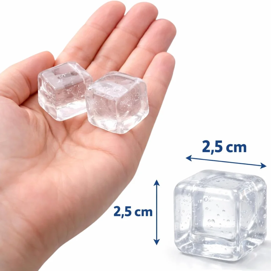 Cubetti di Ghiaccio Riutilizzabili 10pz Trasparenti Colorati Per Bevande Feste