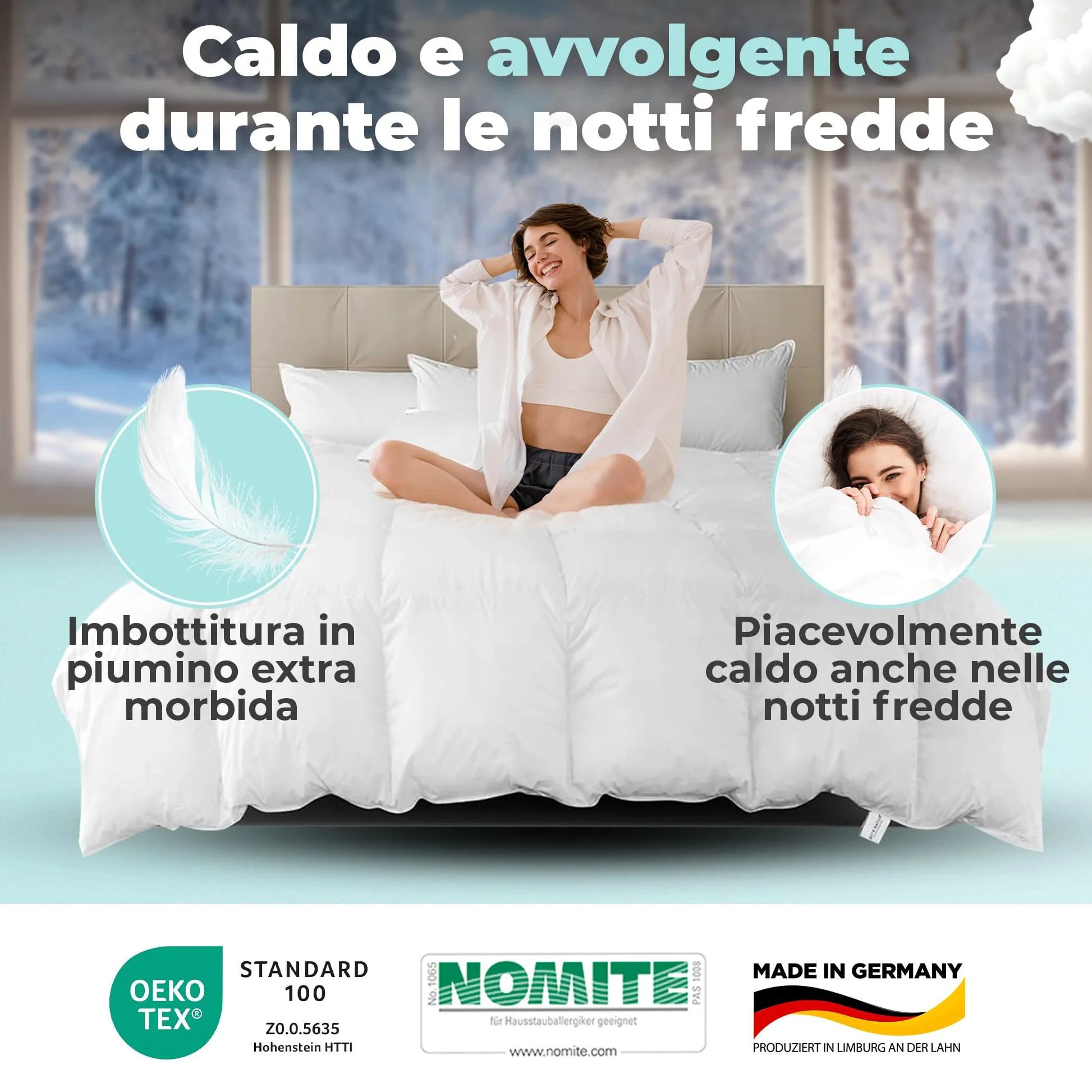 BEFA NATUR Couette en Pur Duvet Toutes (1, Piumino invernale, 155x220 cm)