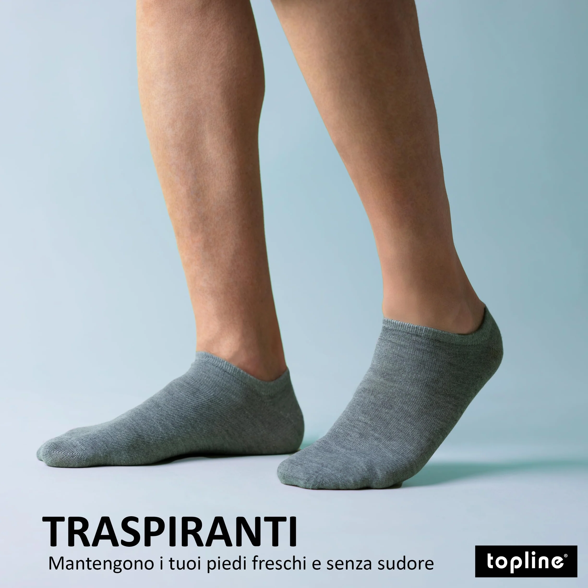 Topline Calzini Uomo e Donna Corti in Cotone Traspiranti