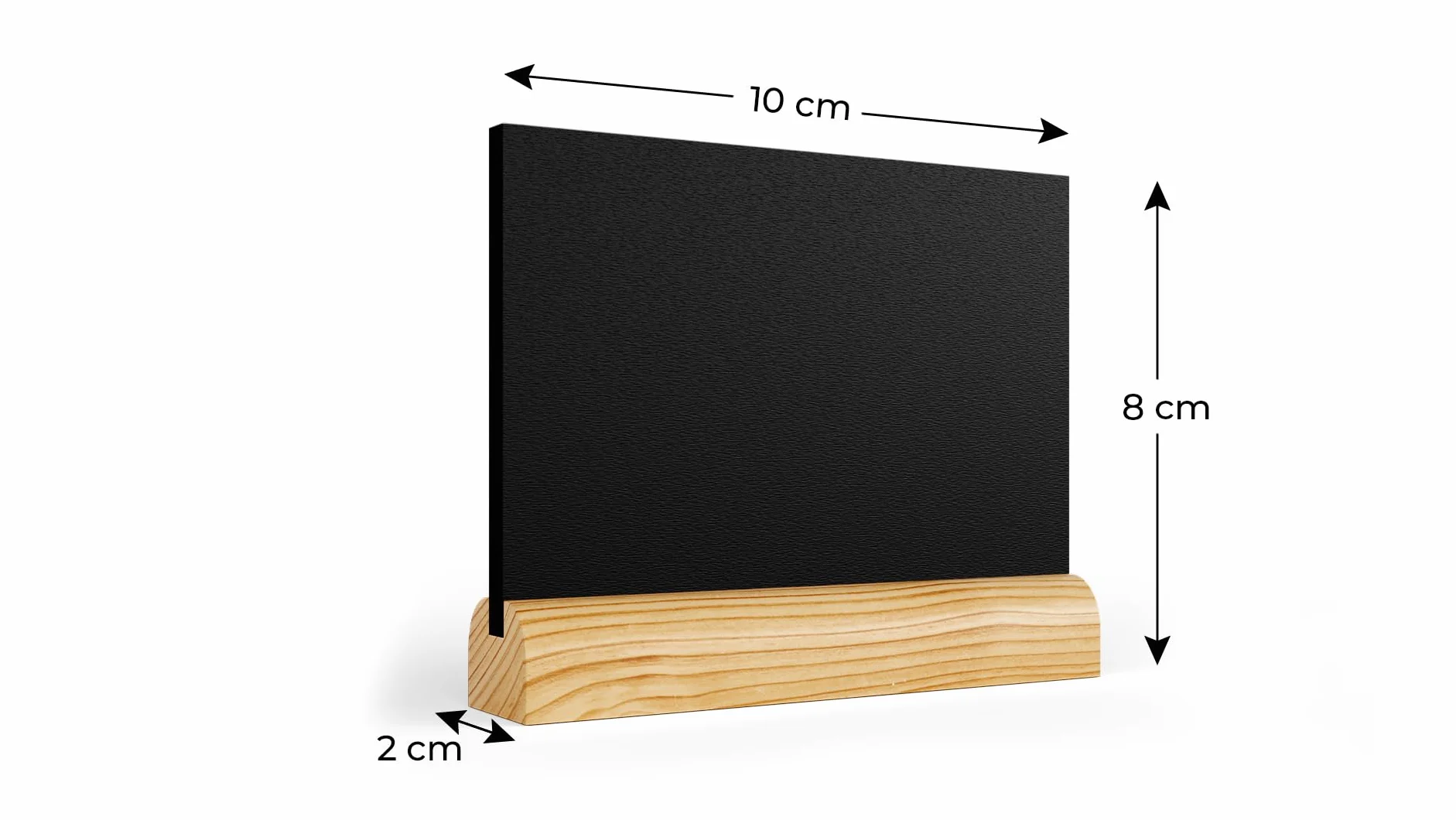 ALLboards Lavagnetta per gesso bifacciale da tavolo per Menu, MINI, stilizzata base legno, set 10 pezzi