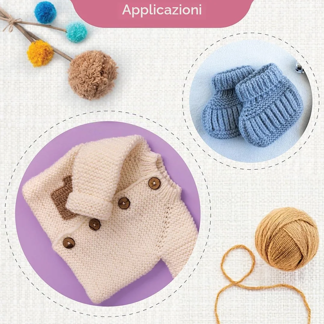 KnitPro Set di Ferri circolari intercambiabili Indigo Wood Short, 3,00 mm - 6,00 mm