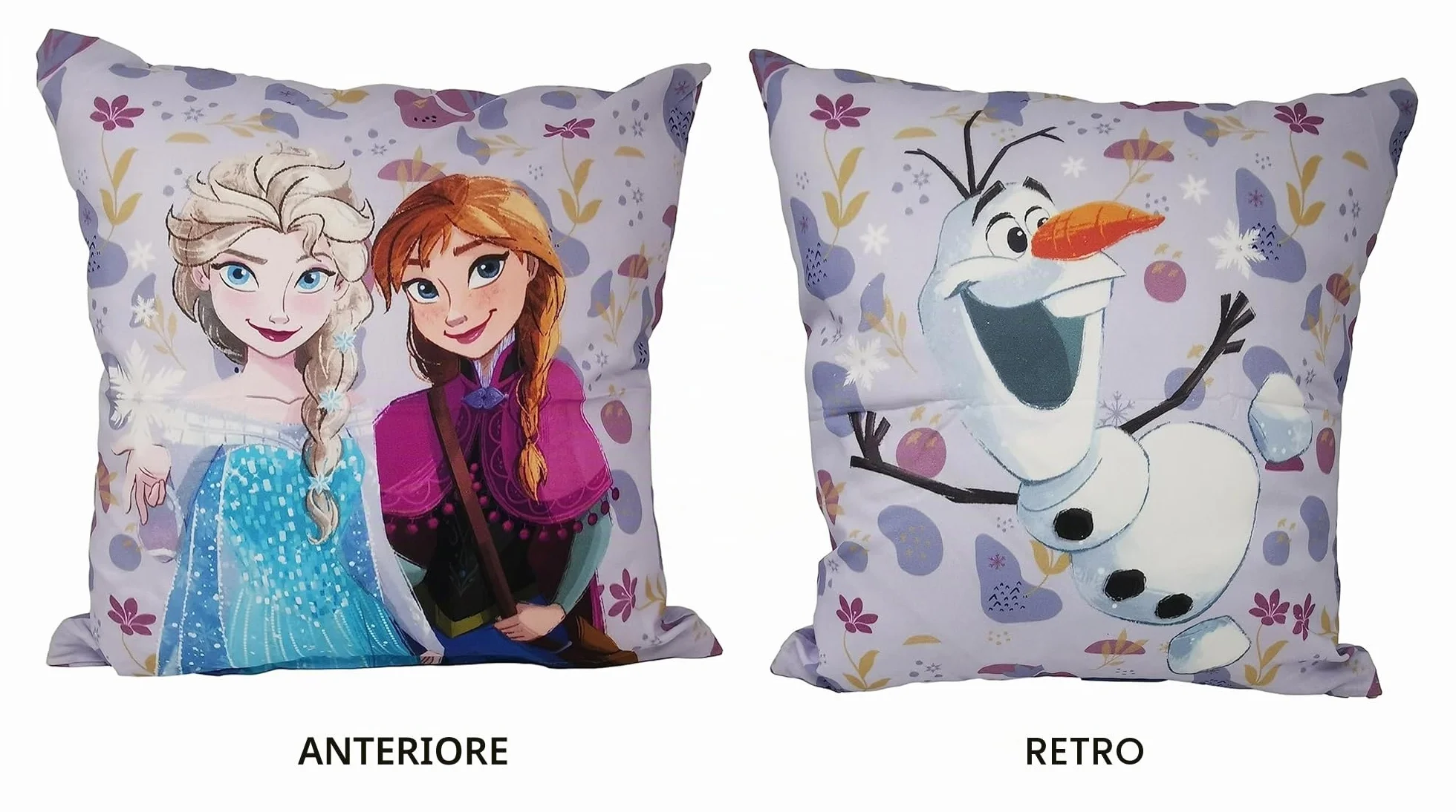 Theonoi Federa per cuscino decorativo per bambini, 40 x 40 cm, senza imbottitura, in cotone (Frozen 02 A1)