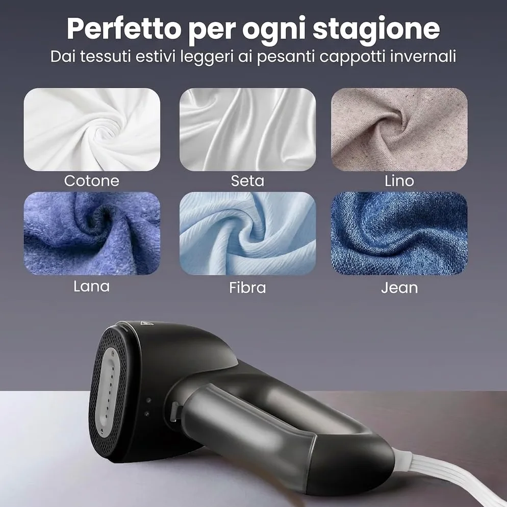 Neakasa Magic 1 Stiratrice Verticale a Vapore da Viaggio, AirIron 2300Pa, Stiro a Una Mano, Pronto da Indossare, Senza Residui d'Acqua, 220-240V (Antracite)