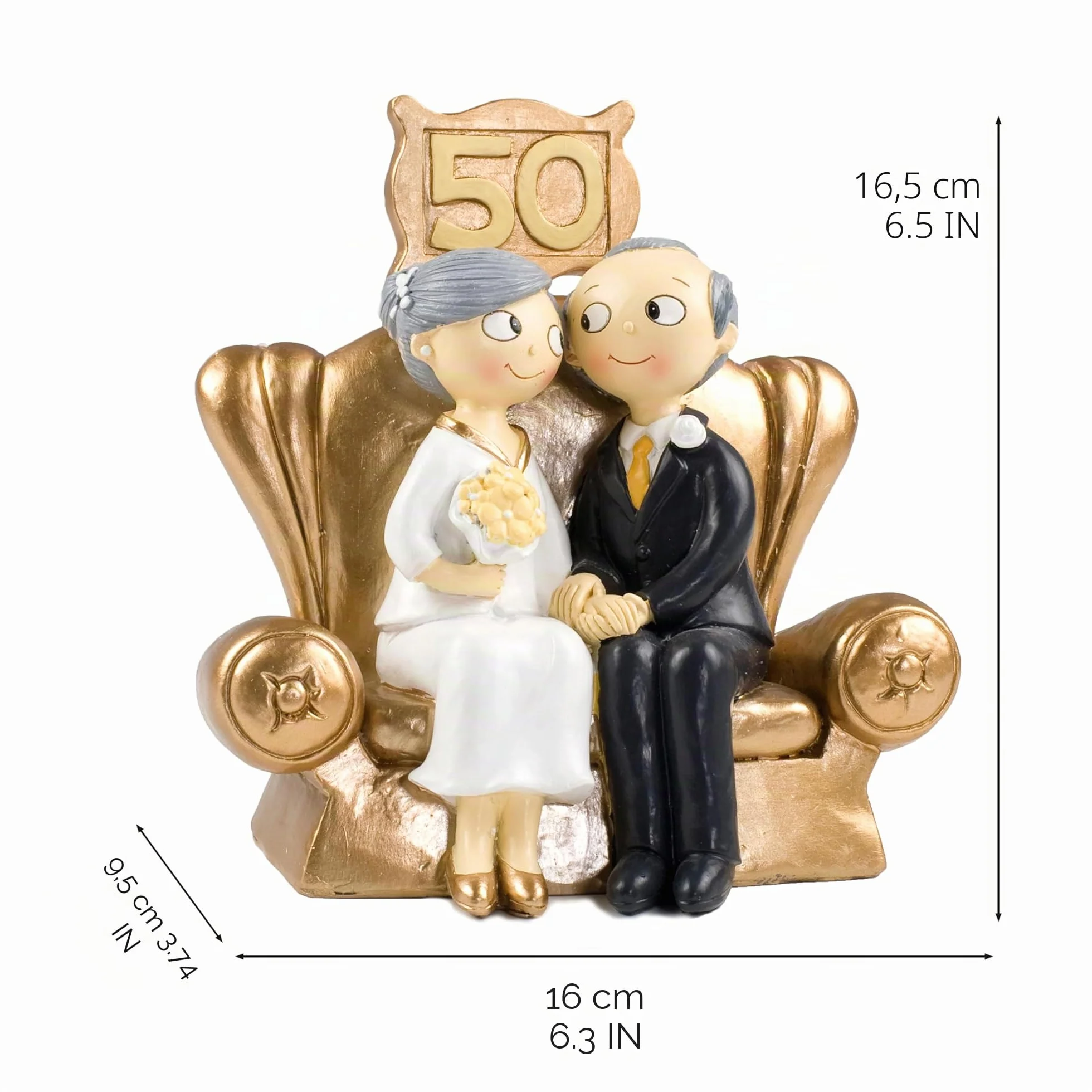 Mopec Pop & Fun Figura per Torta di Nozze d'oro 50° Anniversario