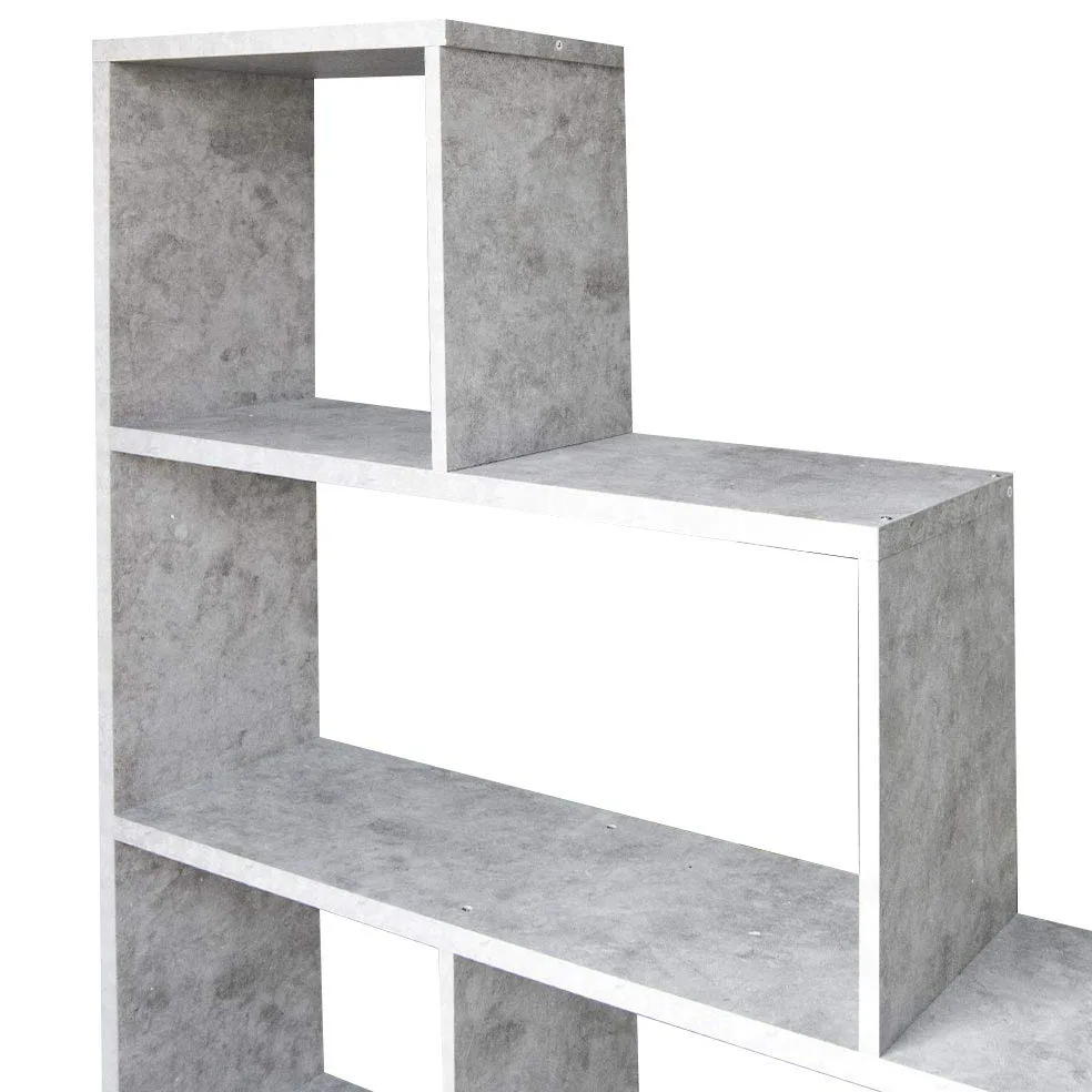 BAKAJI Libreria Scaffale A Scala Simms Legno MDF 4 Ripiani Casa Ufficio Per Riporre I tuoi Libri E Oggetti Vari (Rovere)