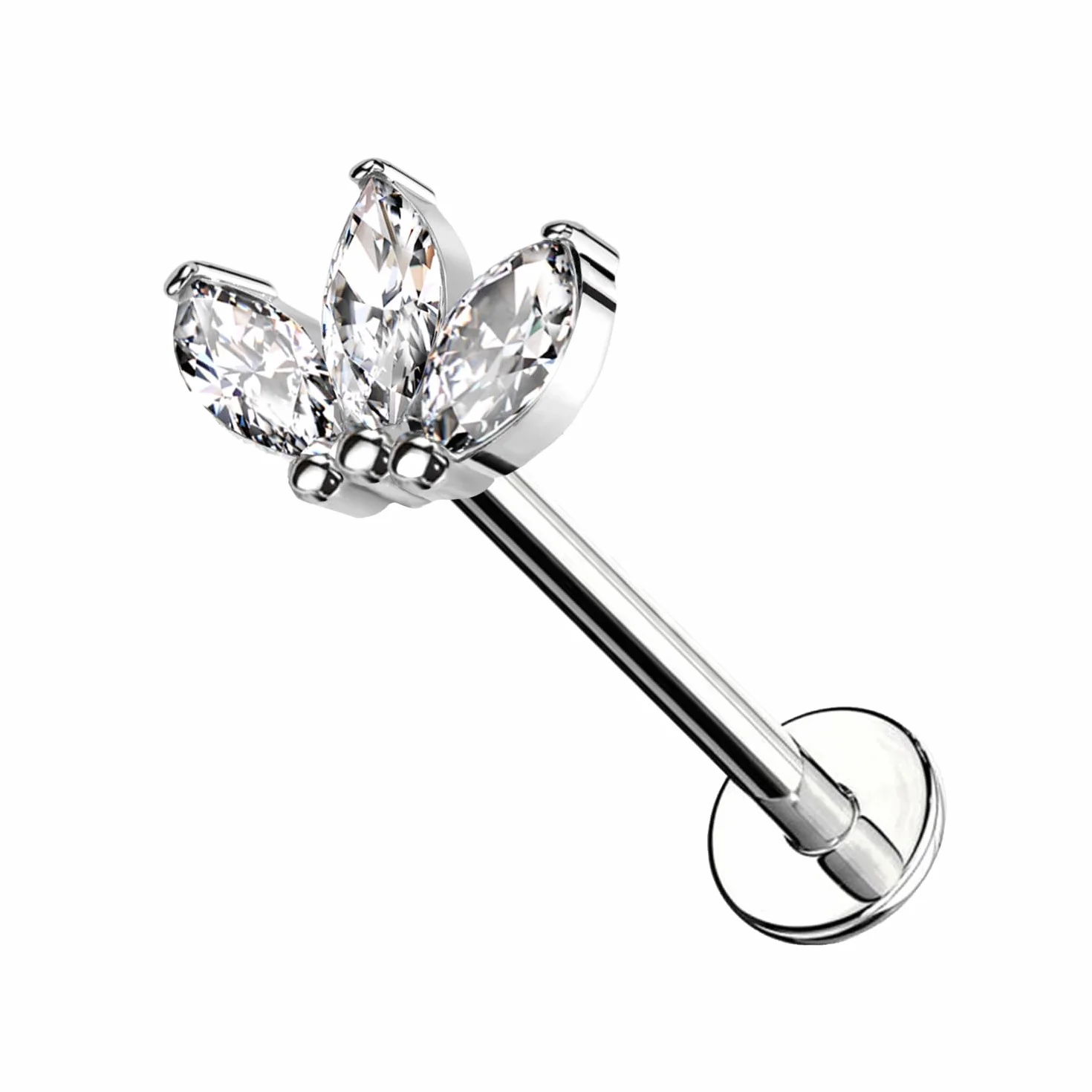 AWAKEN Piercing Labret Acciaio Chirurgico Filettato Internamente Orecchini Borchie Cartilagine Helix Tragus Conch Medusa Daith