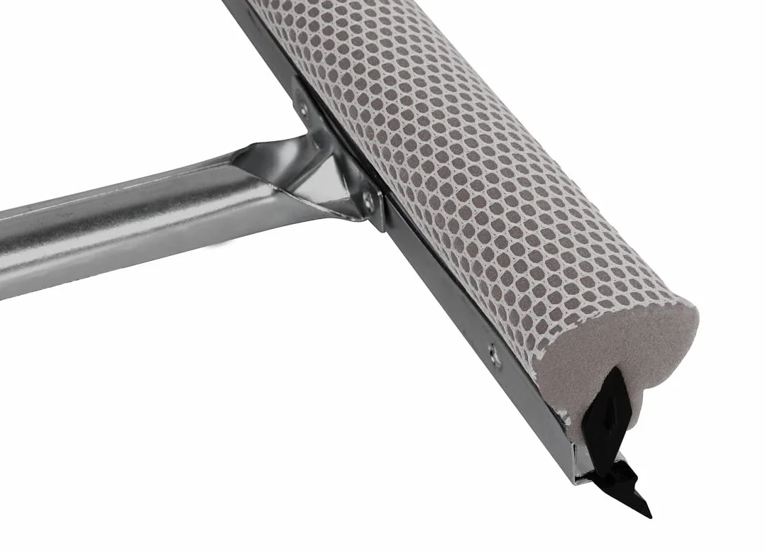 Pulivetro professionale 27 cm manico alluminio 75 cm spugna lavavetro rete anti-insetti spatola tergivetro gomma naturale