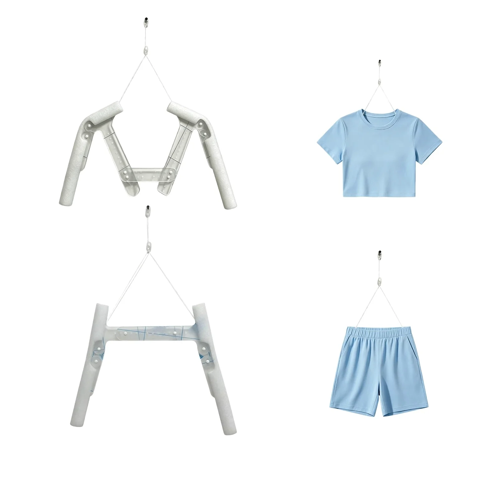 Set Da 2 Grucce A Forma Di Busto Trasparente, Appendiabiti Multifunzione Per Fotografia Di Moda Ed Esposizione, Busto In Acrilico Invisibile Per Negozi, Boutique