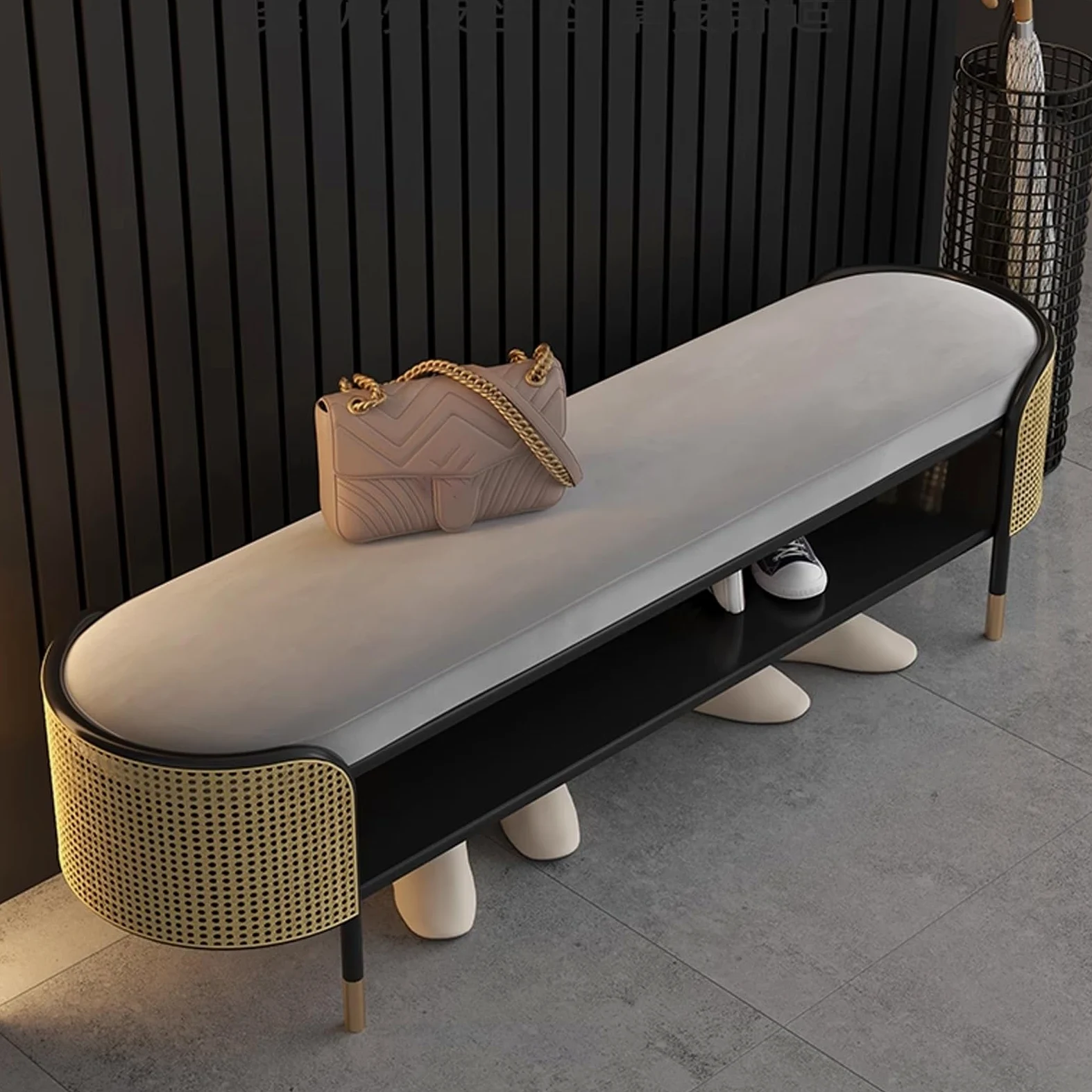 Panca scarpiera camera da letto con seduta, al coperto soggiorni Imbottito scarpiera, moderno bagno panca porta scarpe, scarpiera corridoi con imbottita seduta, panca salvaspazio ingresso.