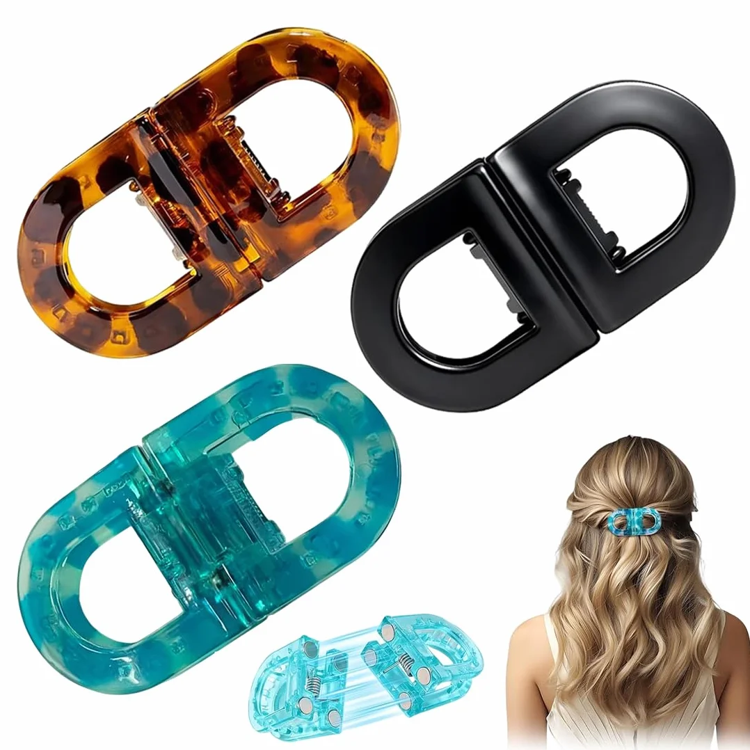 Clip per capelli magnetiche a forte tenuta 3 Pezzi, pinze professionali per salone