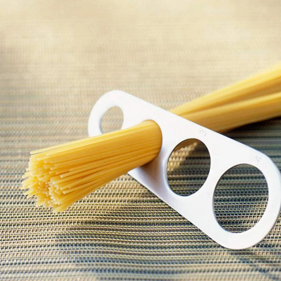 Dosaspaghetti in Acciaio Dosatore per Spaghetti in Acciaio Inox Misuratore di Pasta a 4 Fori in Acciaio Inox per misurare la Pasta
