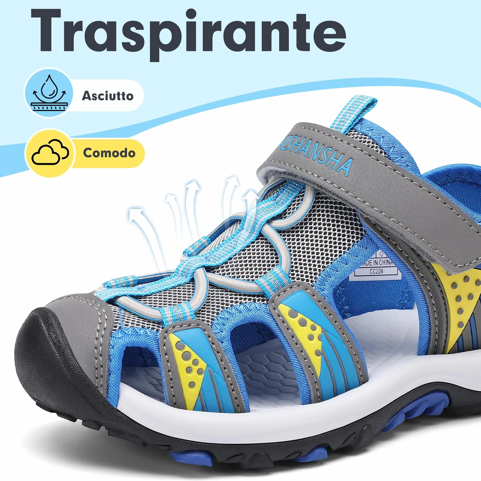 Mishansha Sandali Sportivi Estivi Bambino Trekking Traspirante 24-39 EU