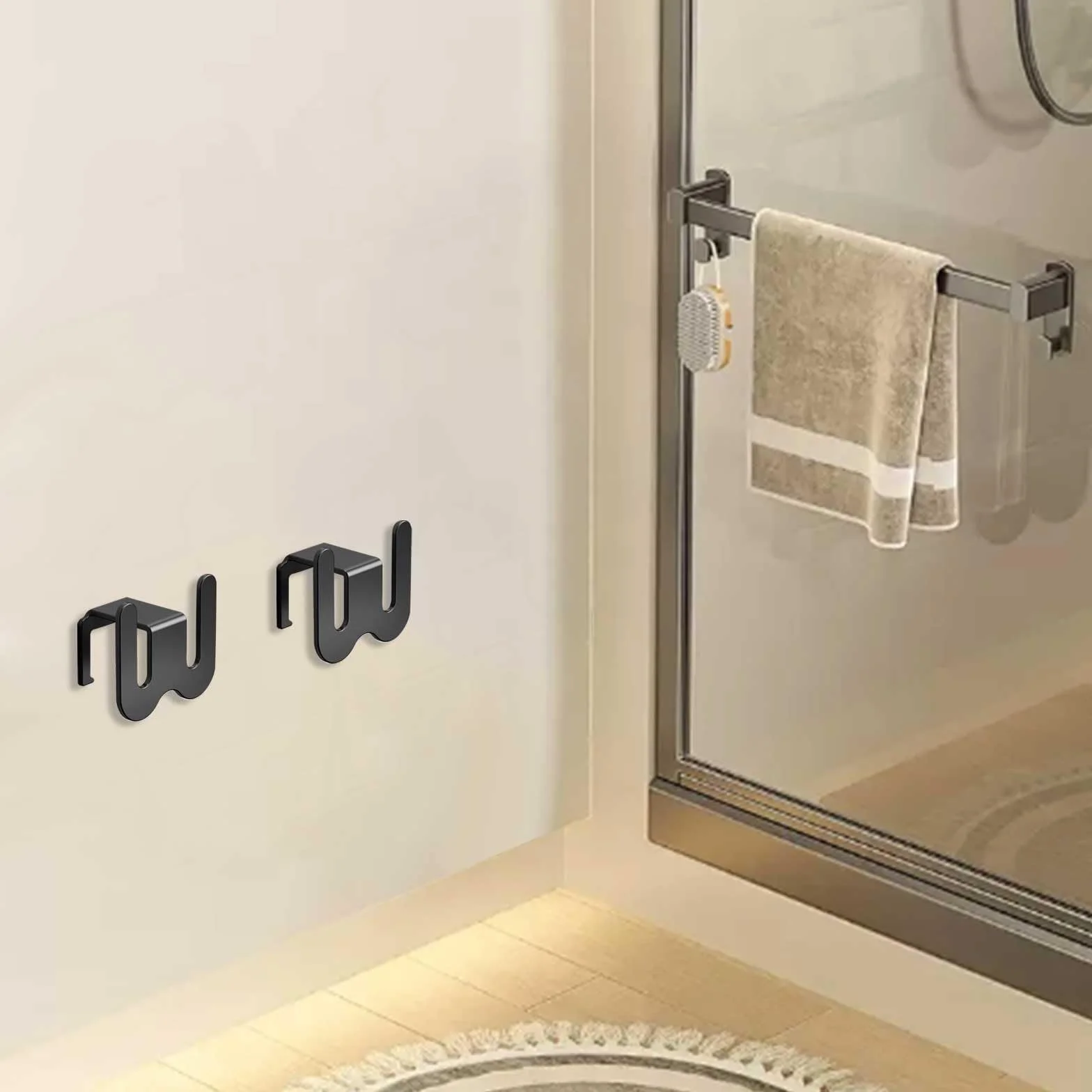 4 Pezzi Scarpiere Appeso in Alluminio, Portascarpe da Parete, Organizzatore Scarpe da Porta, Risparmia Spazio, per Ingresso, Soggiorno, Bagno, Balcone, Corridoio