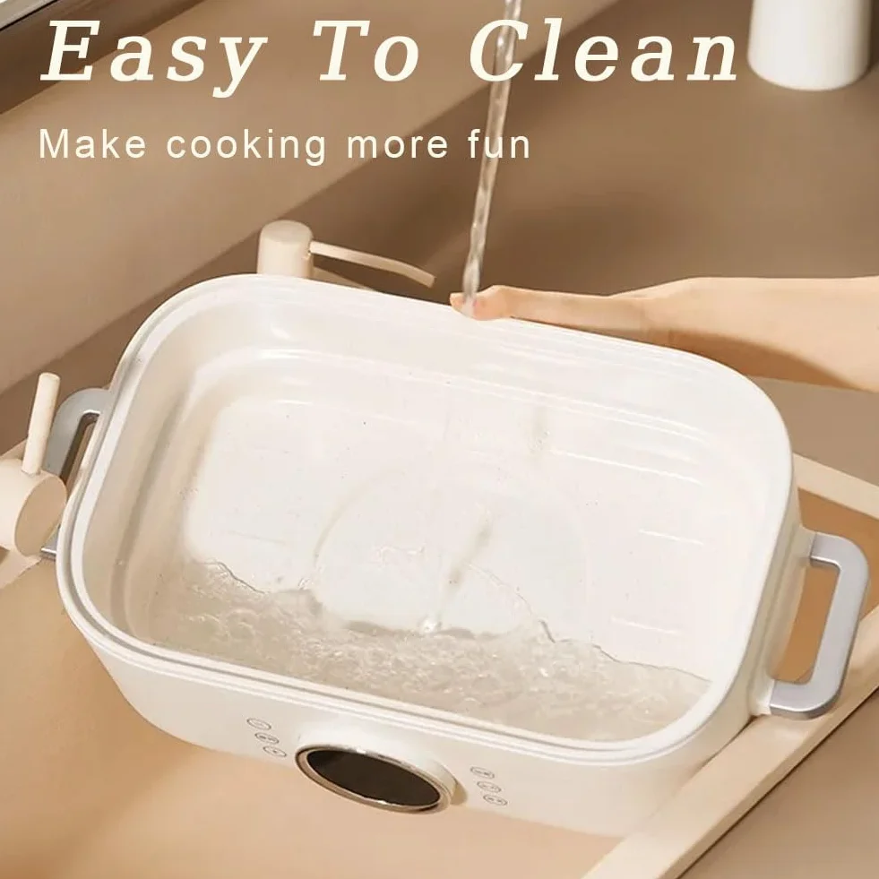 Piroscafo in Ceramica a Doppia Zona 1350W 10L Acciaio Separazione Acqua Pulita/Sporca