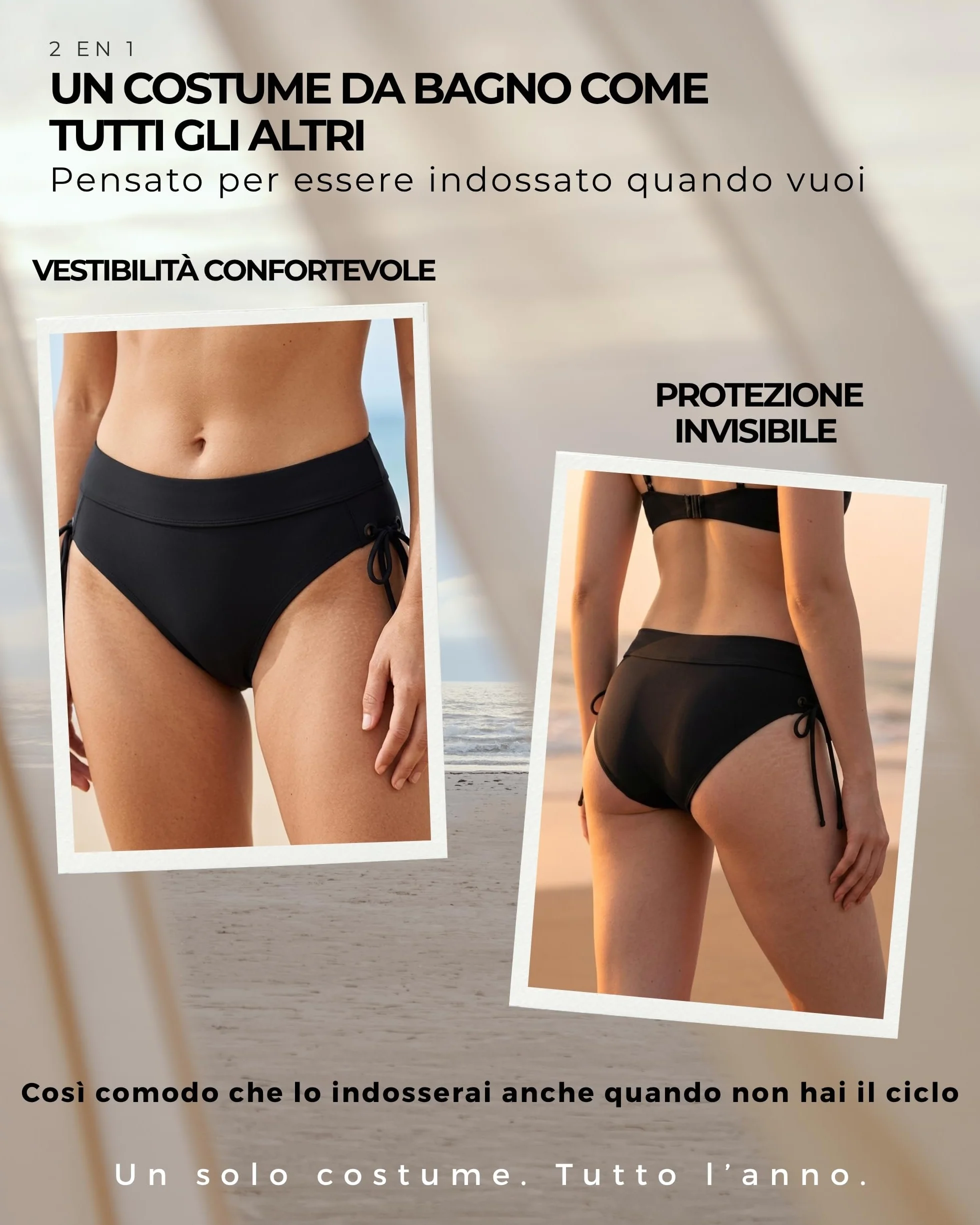 Costume da Bagno Mestruale Ragazza & Donna | Tecnologia AquaSecure | Slip da Bagno Mestruale Flusso Leggero-Medio | Riutilizzabile ed Ecologico | Ragazze, Adolescenti 10-16 Anni & Donna | OEKO-TEX