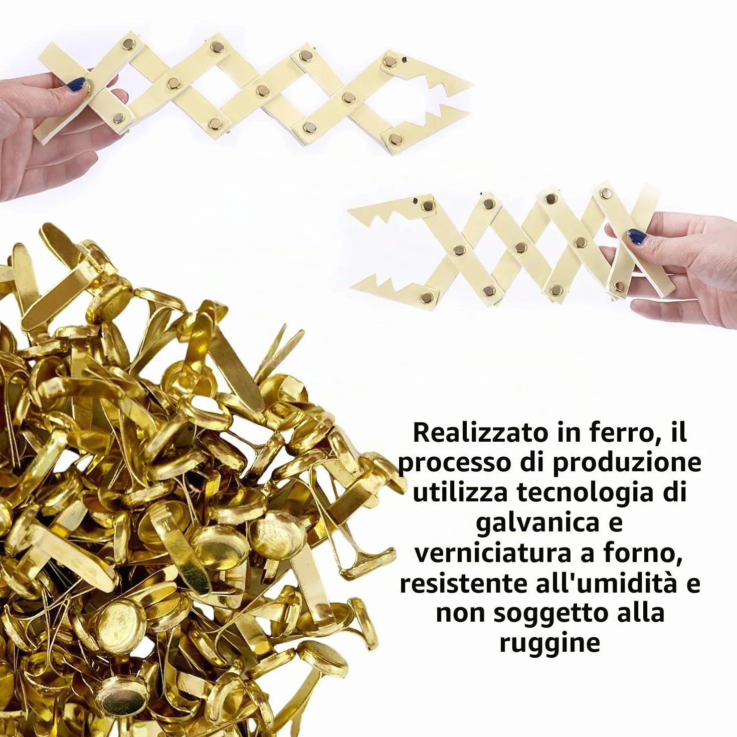 Macchina per spartiti Pin Sheet Pins 8 x 17 mm, spilli divisi dorati, chiodi a testa tonda, 220 pezzi per scrapbooking