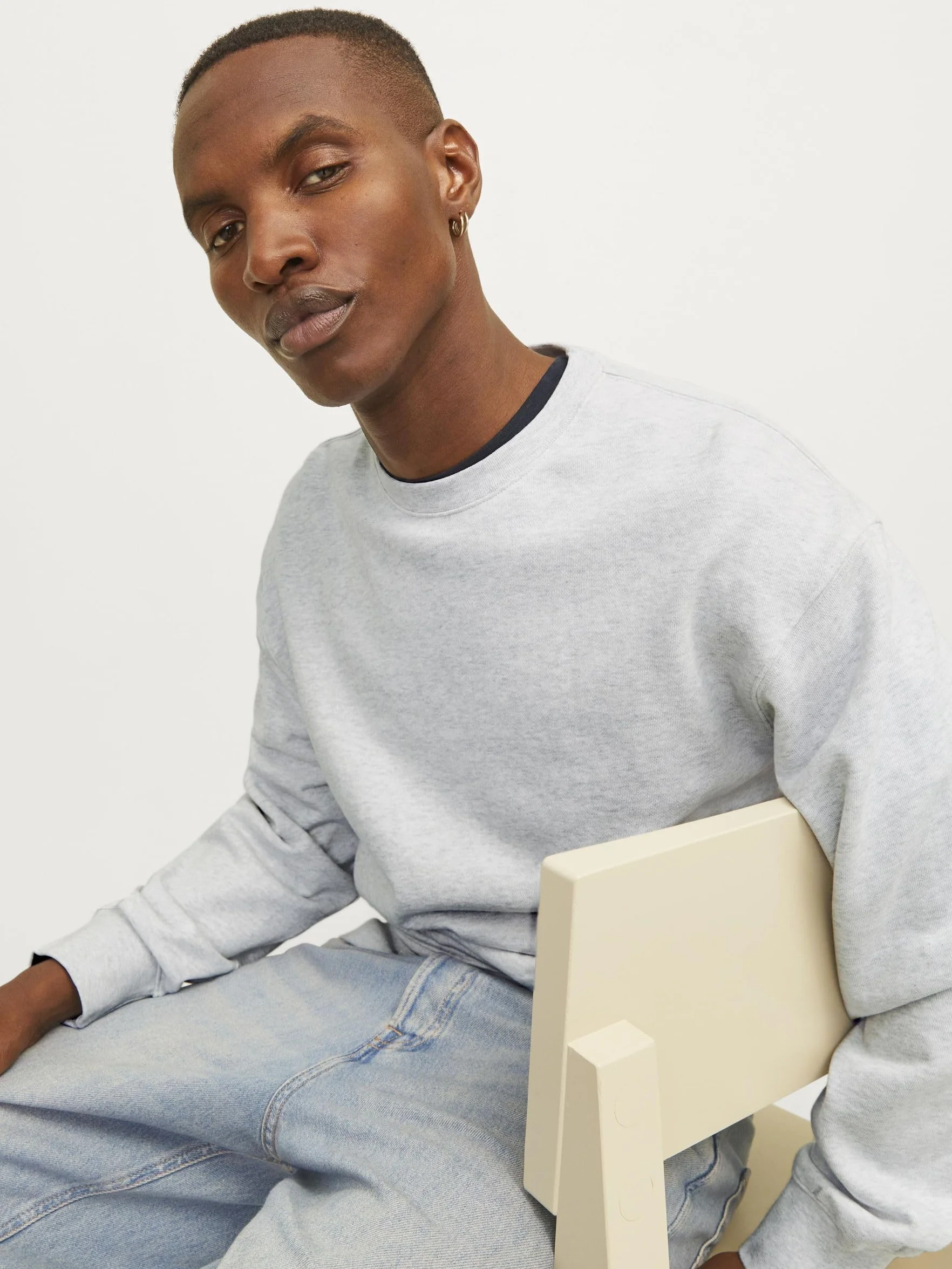 JACK & JONES Men's Jorportland Box Sweat Crew Neck Sweatshirt