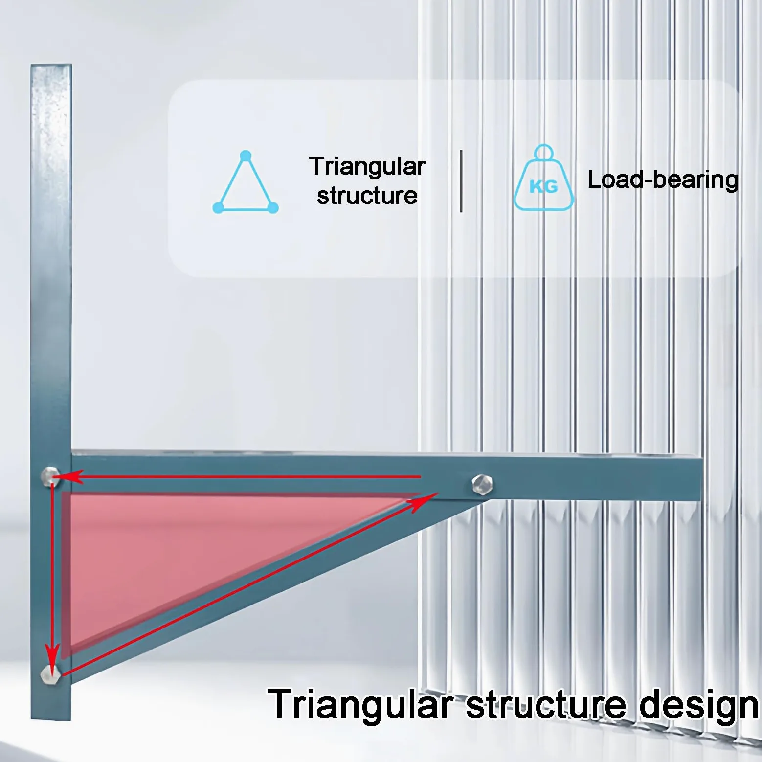Staffa Condizionatore Esterno, Staffe Condizionatore per Condensatore 1-5P, Supporto Angolare in Ferro Verniciato, Capacità 180 Kg(65.7cm/26in)