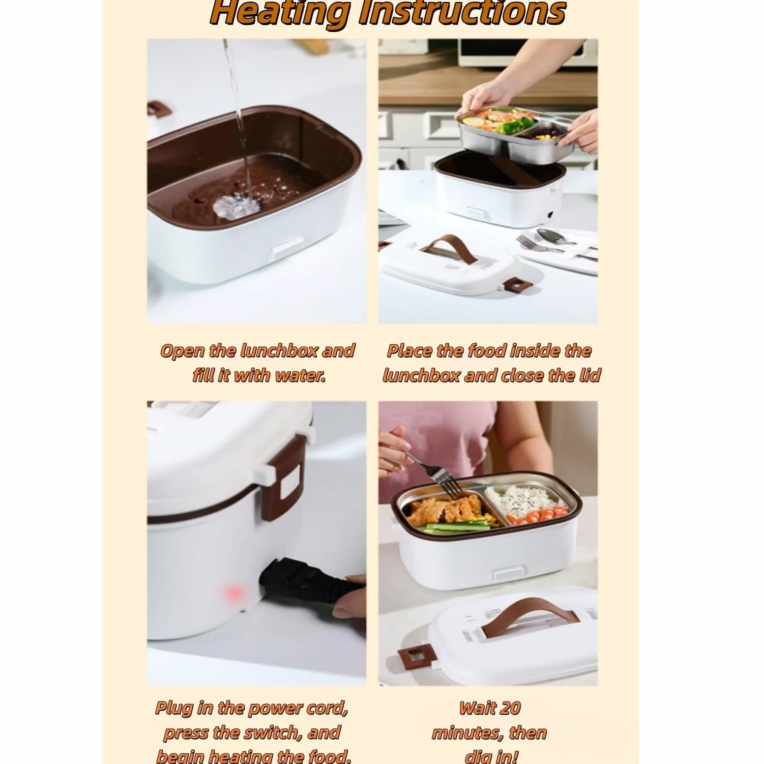 Contenitore termico per il pranzo alimentato dall'auto,vaporiera portatile elettrica per mantenere caldi i pasti,contenitore termico portatile elettrico per il pranzo(Style Two)