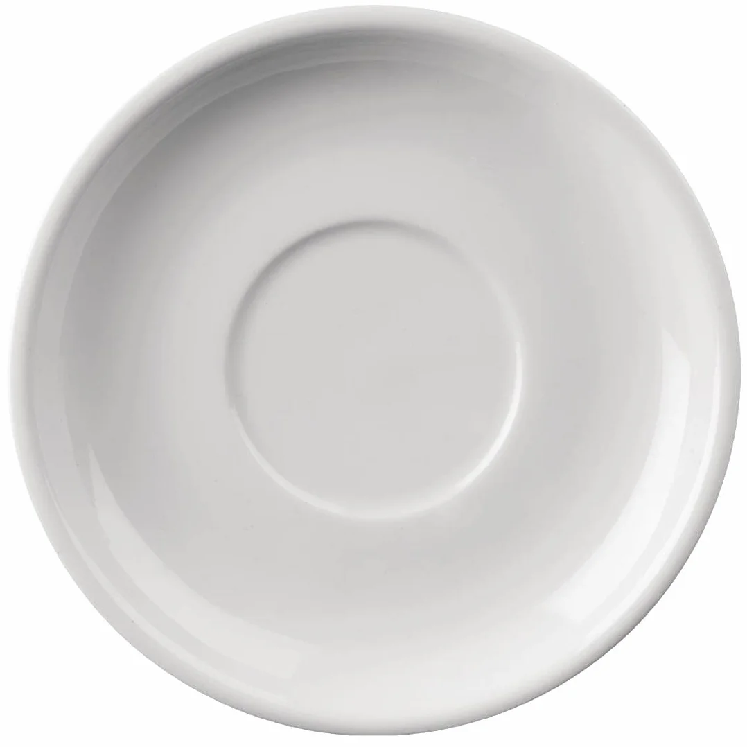 Olympia Athena CC202 - Piattini da 145 mm, in porcellana bianca, adatti per tazze CC201, GG870 e CC200, resistenti alle scheggiature, adatti per microonde e lavastoviglie, confezione da 24