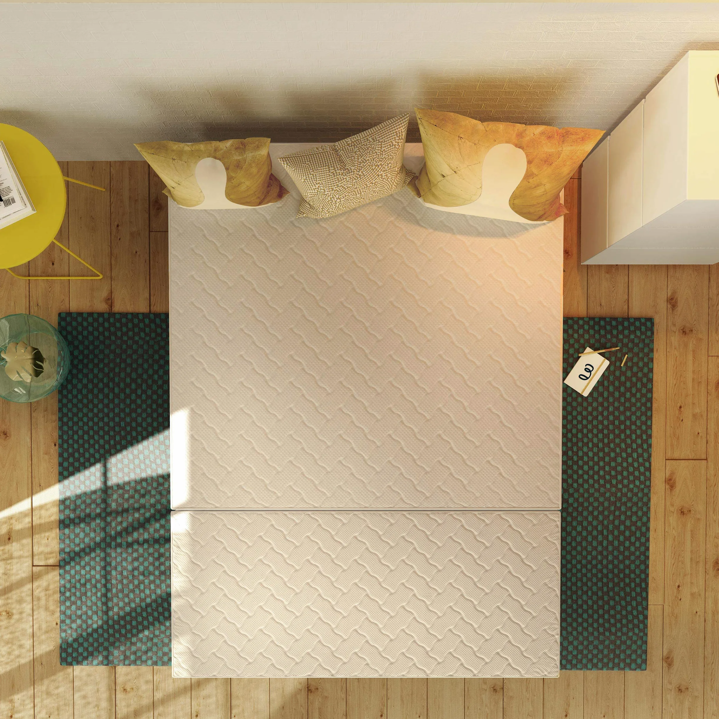 Baldiflex Materasso per Divano Letto Brio Pronto Letto, con Piega su Seduta, Ortopedico, ergonomico, Anallergico, 160x190x10cm