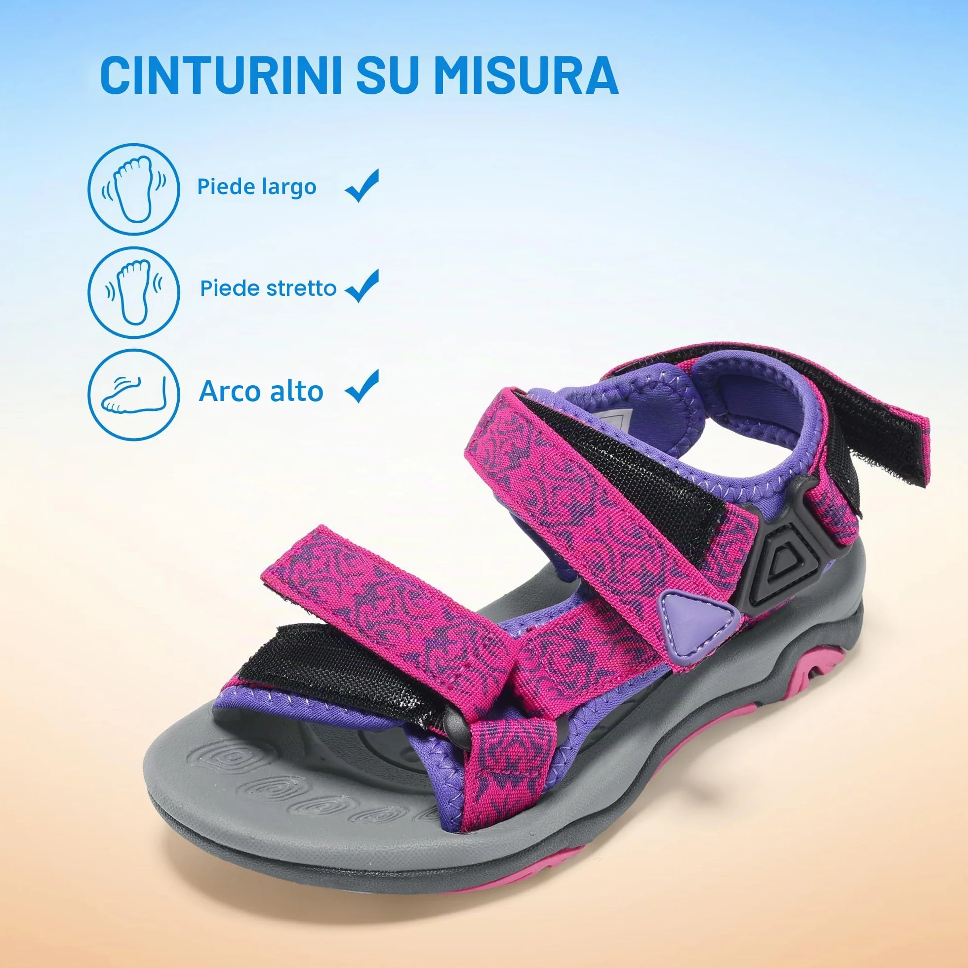 DREAM PAIRS Sandali Bambini Ragazzi Leggeri Scarpe Estive Cinghie Regolabili Acqua Spiaggia