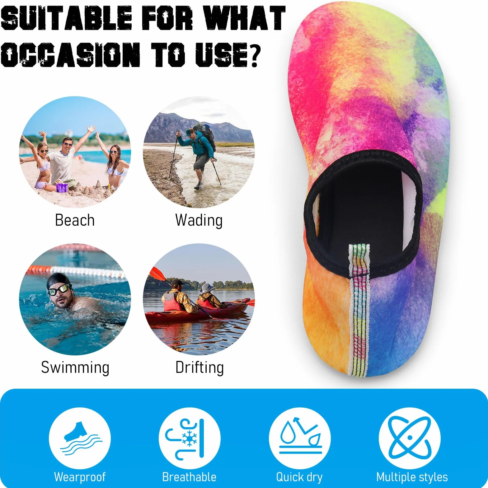 Scarpe da Nuoto Yoga Acqua Traspiranti Spiaggia Sport Surf Uomo Donna