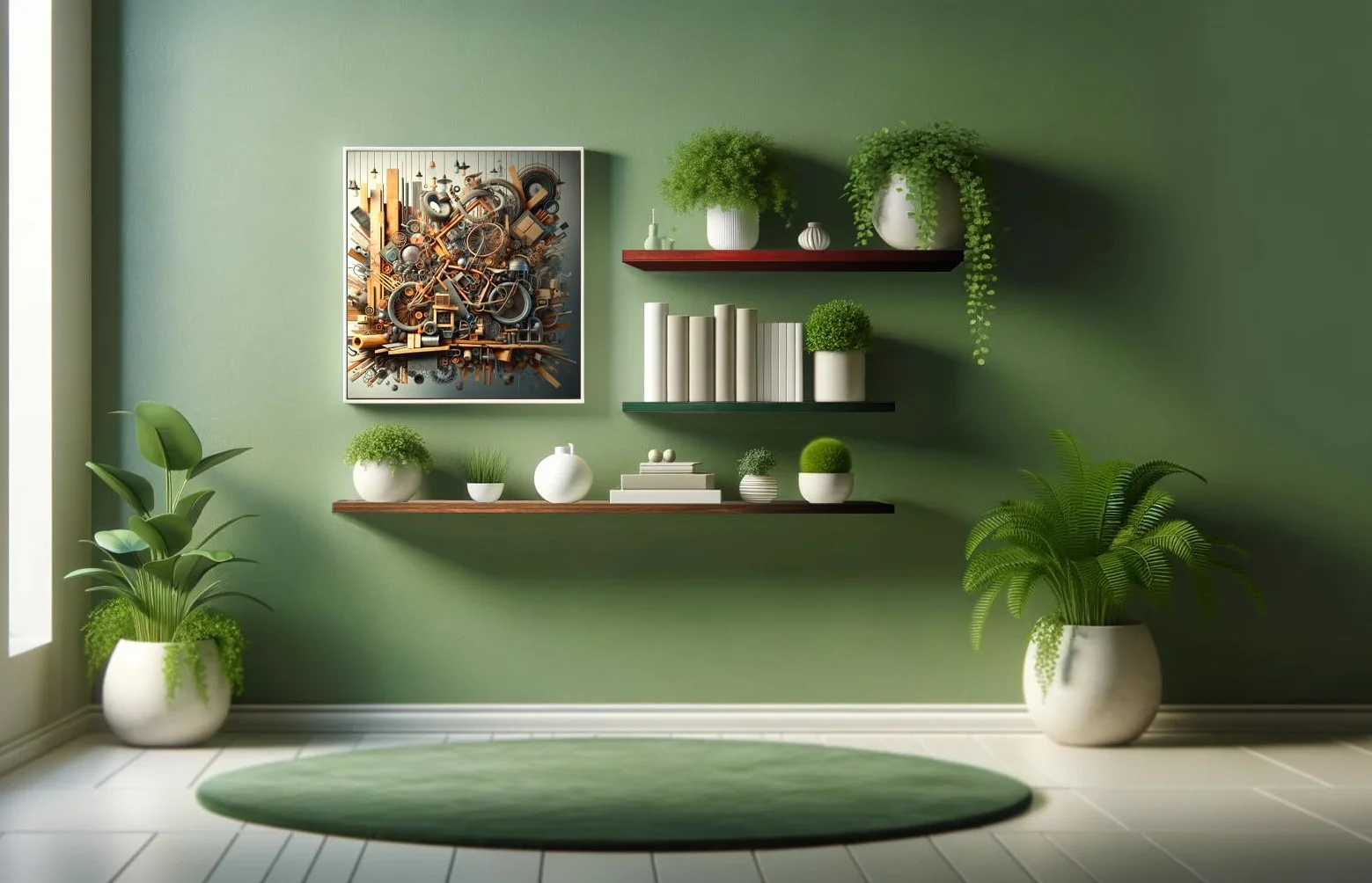 Mensola in Legno Massello Sospesa a Parete, Ripiano Artigianale, 7 Colori, Varie Dimensioni, Arredamento Bagno, Cucina, Camera da Letto, Ufficio, Made in Italy (Fat, White, W20xH4xL100 cm)