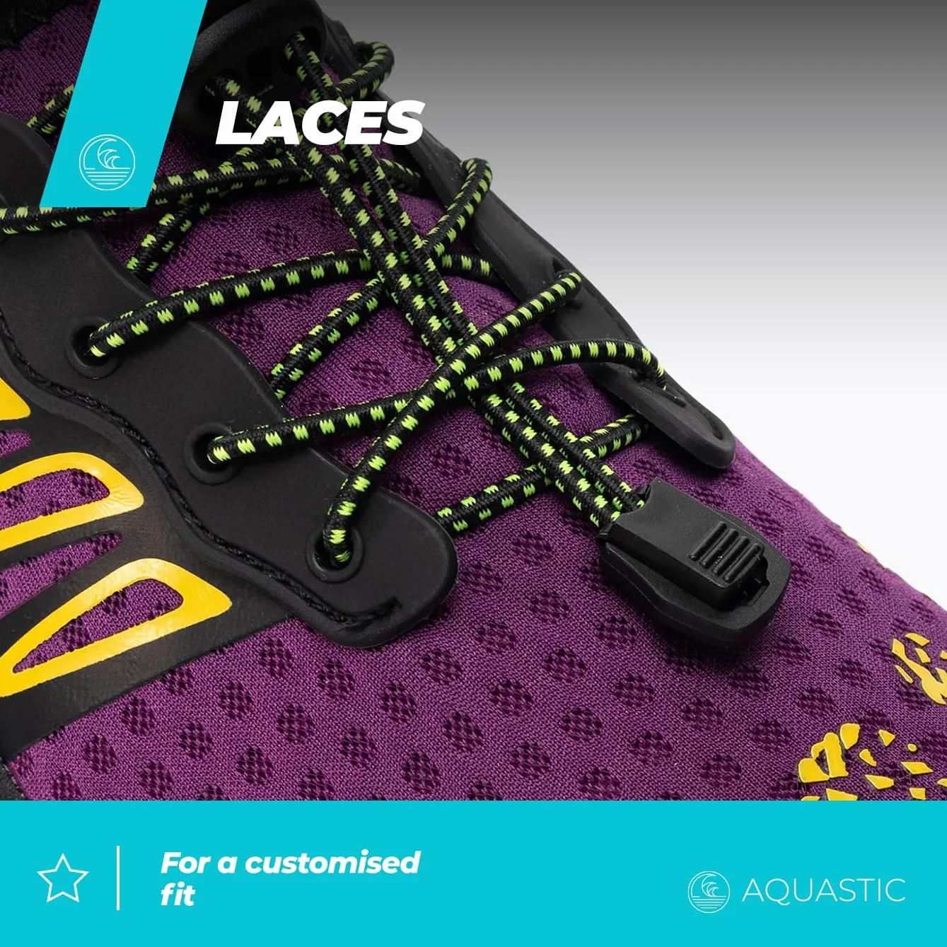 AQUASTIC Scarpe da Immersione Antiscivolo Suola Resistente Soletta Schiuma Eva 35-42 Viola Sport Acquatici Snorkeling