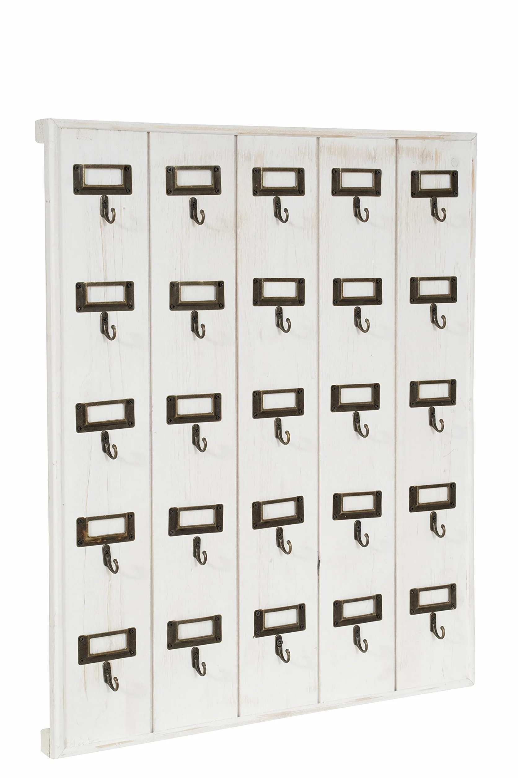 Biscottini Portachiavi da Parete in Legno 25 Ganci 49,5x60x4 - Organizzatore per Chiavi