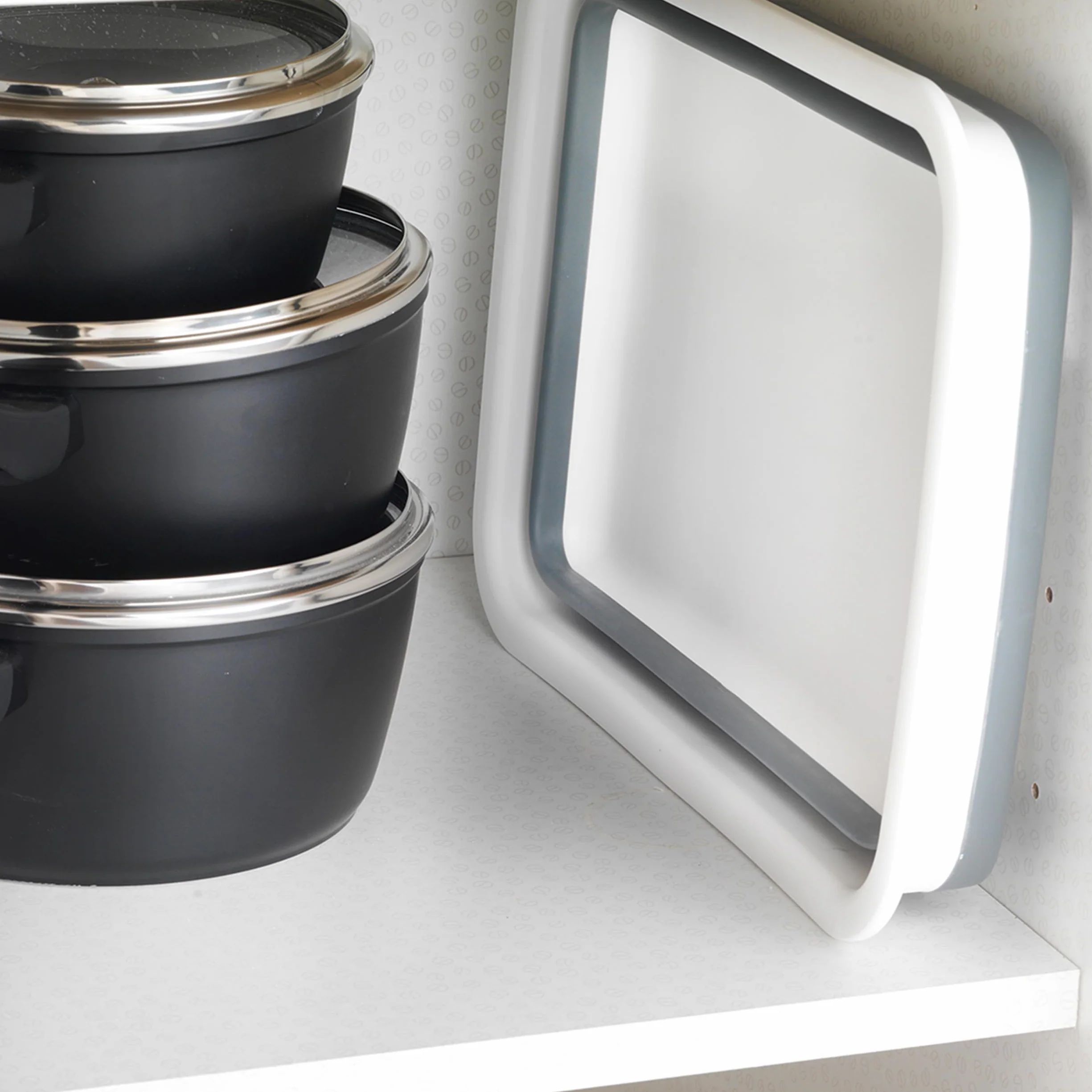 Beldray LA030191GRY vaschetta rettangolare pieghevole per il lavaggio della cucina, vassoio per ripostiglio compatto, roulotte/campeggio, Easy Store, Grigio