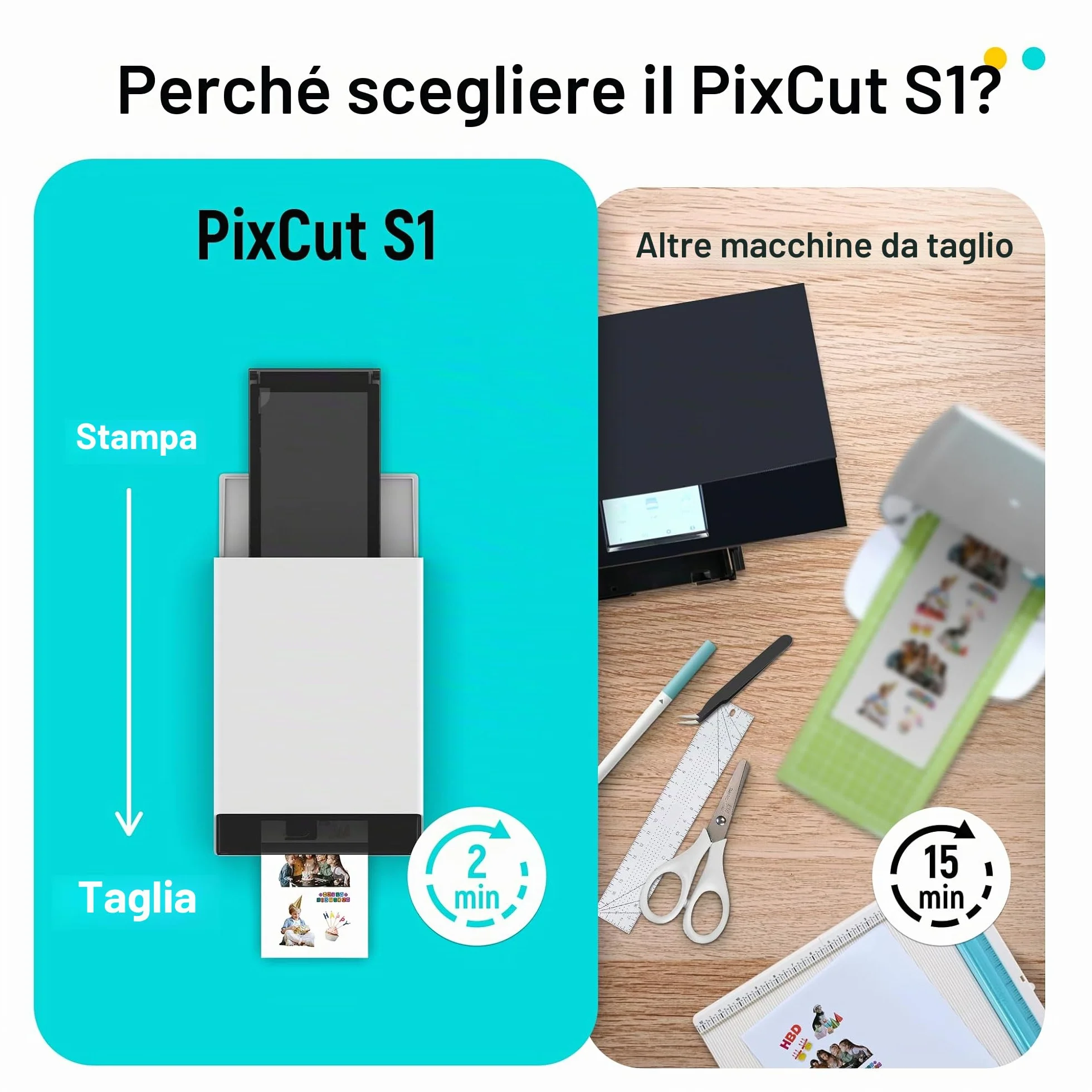 Liene PixCut S1 Stampante Foto Taglio All-in-One Etichettatrice 300 DPI Sublimazione Termica