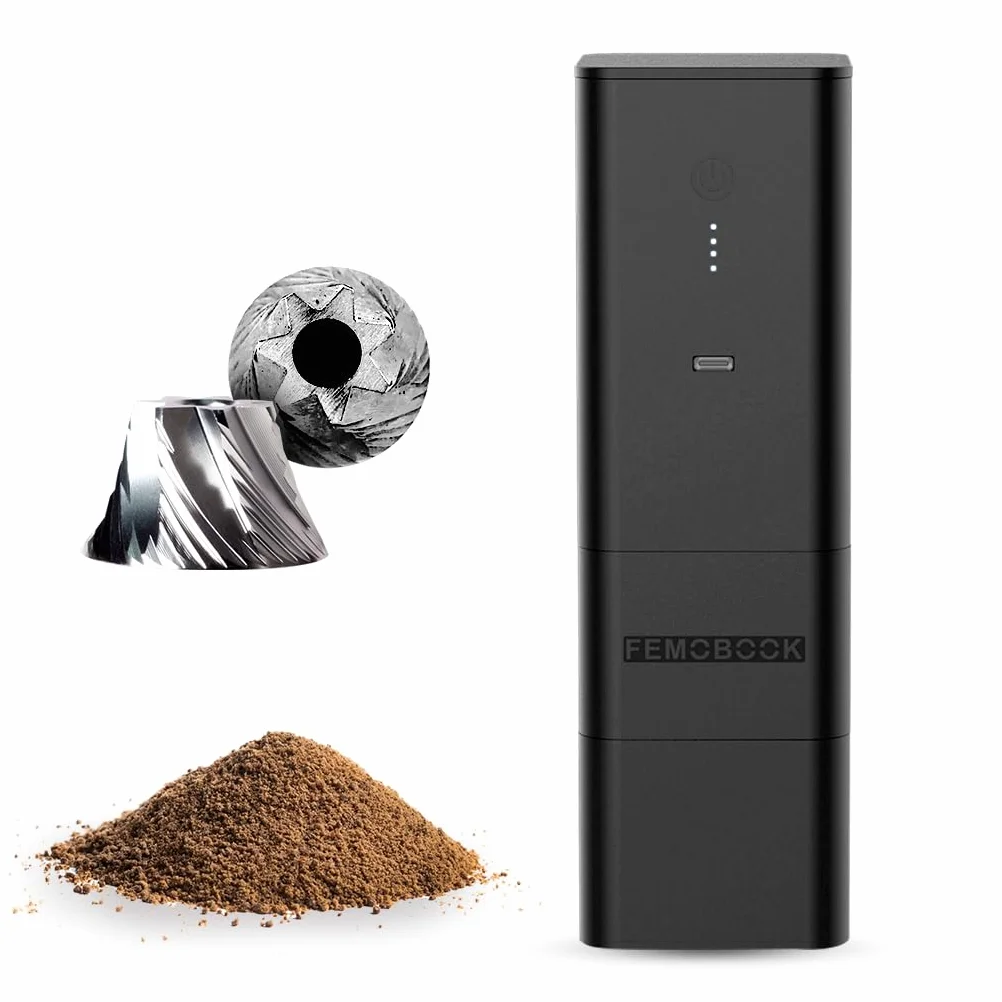 Macinacaffè elettrico A2 Nero Ricaricabile Senza Fili Mulino Elettrico Portatile All'aperto Smontaggio senza attrezzi