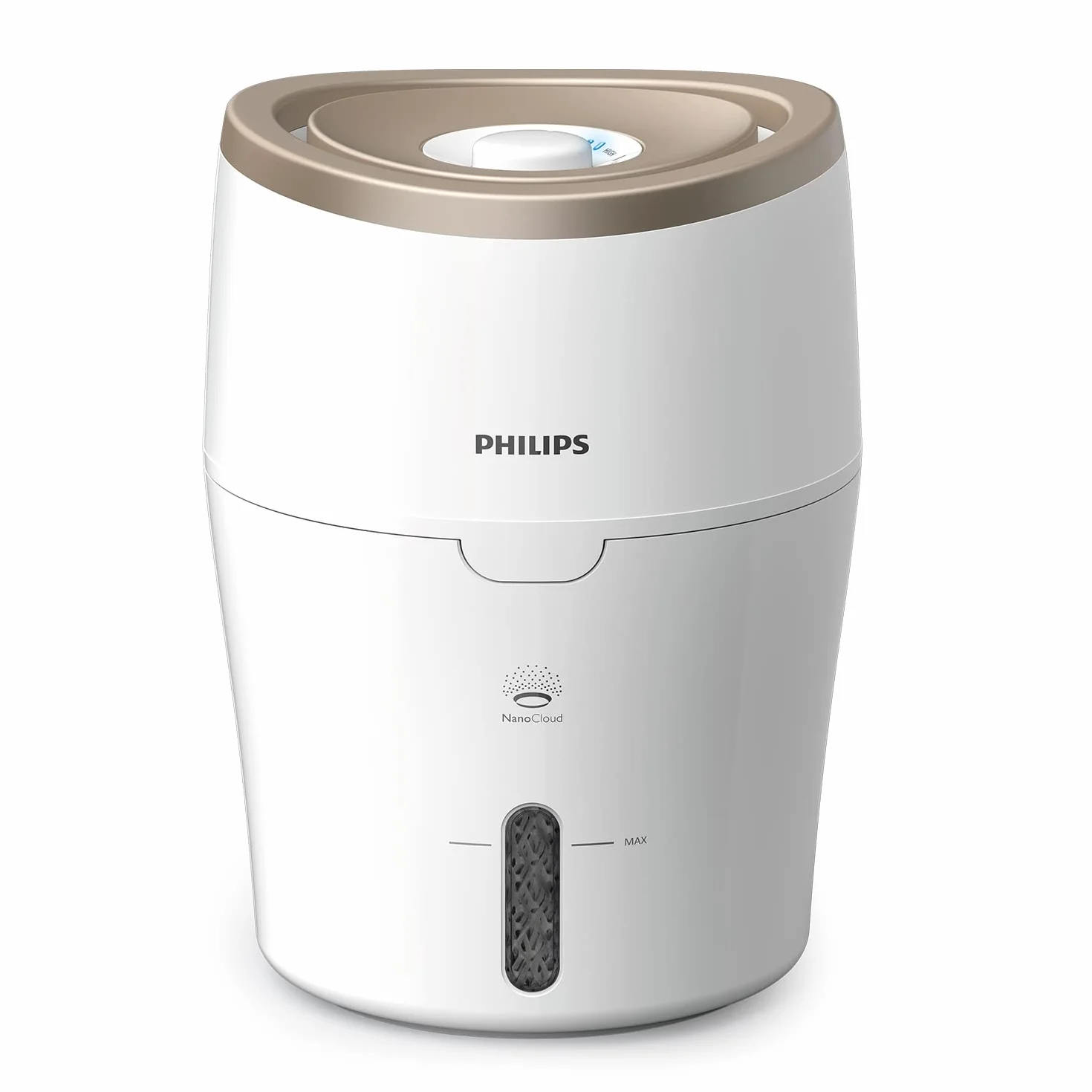 Umidificatore d'aria Philips serie 2000 - Umidificatore per ambienti 38 m², NanoCloud, 2 velocità, serbatoio da 2 litri (HU4811/10), 220-240 V || 50/60 Hz || 15W