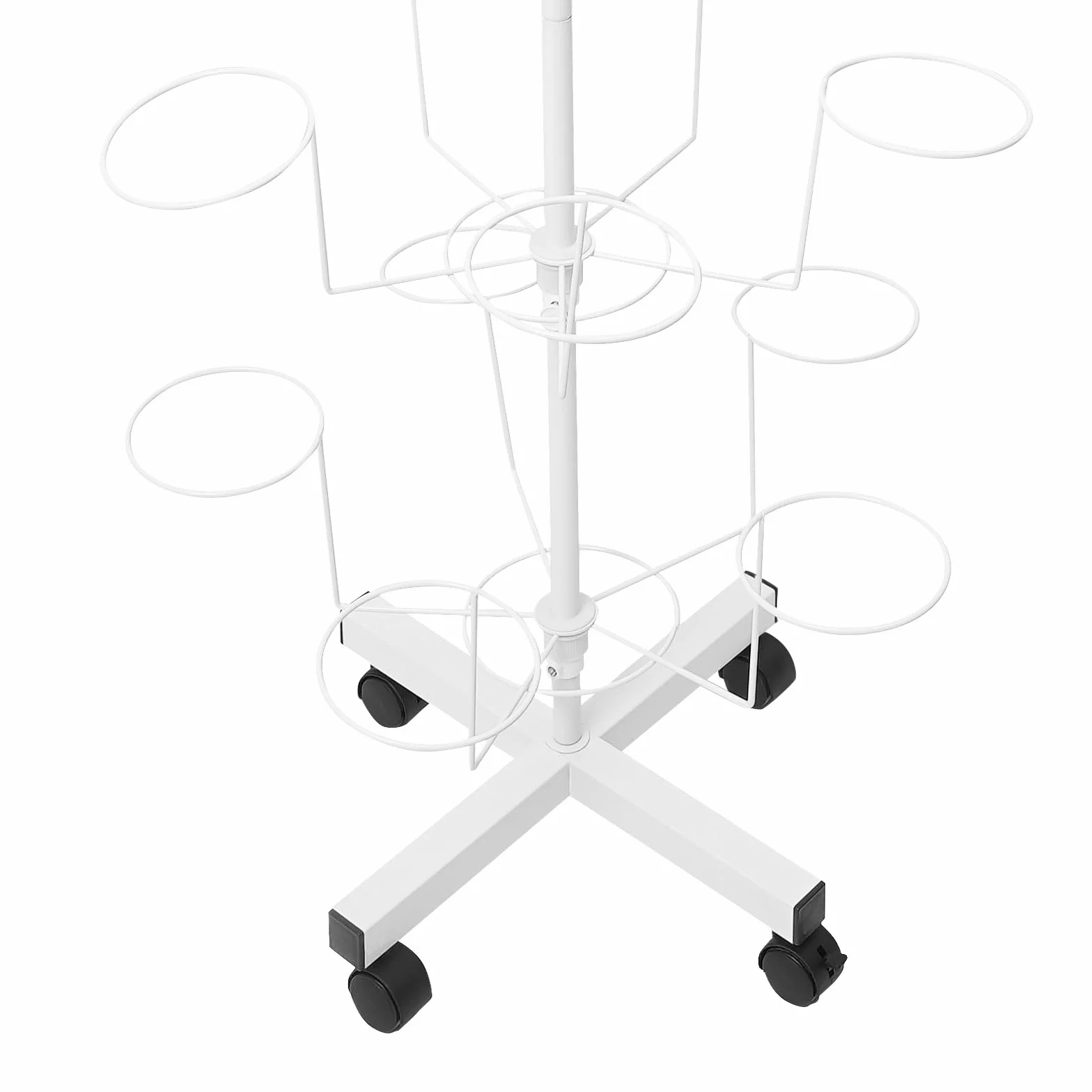Supporto per cappelli in metallo girevole a 6 livelli con ruote 30 cappelli