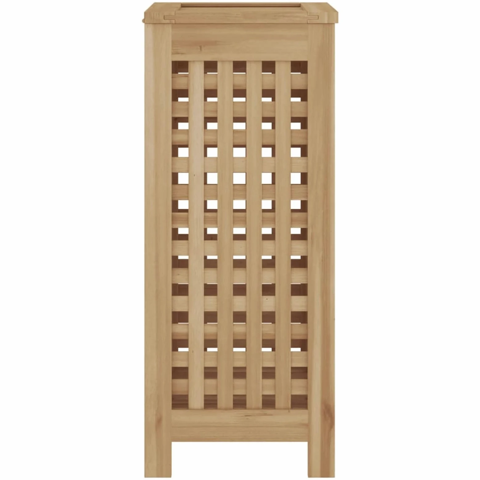 Cesto portabiancheria in legno di teak, design ventilato in teak massiccio, con borse rimovibili e ripiano per organizzare la biancheria e gli oggetti essenziali per la casa