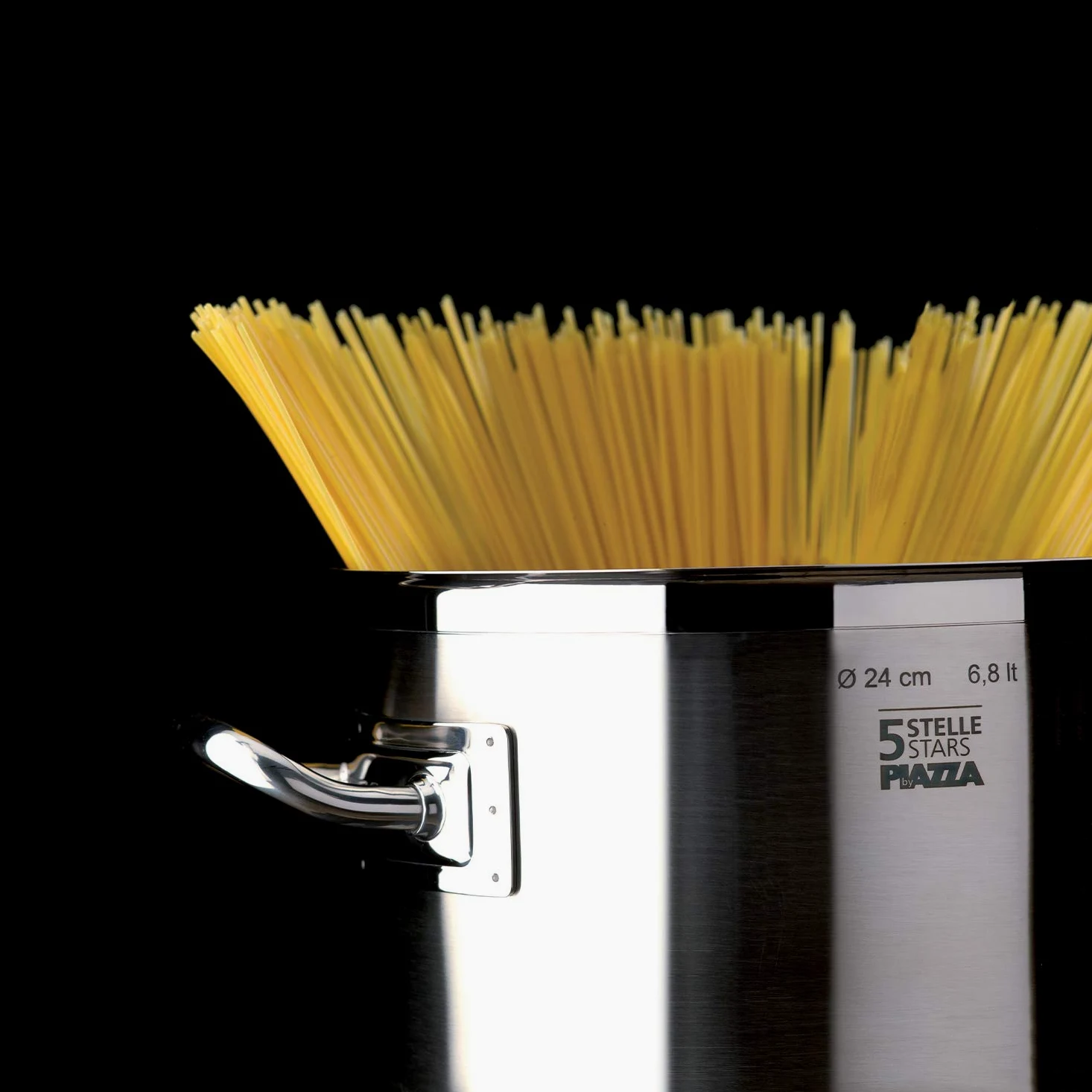 PIAZZA Pentola in Acciaio Inox - Collezione 5 Stelle - Diametro 24 cm