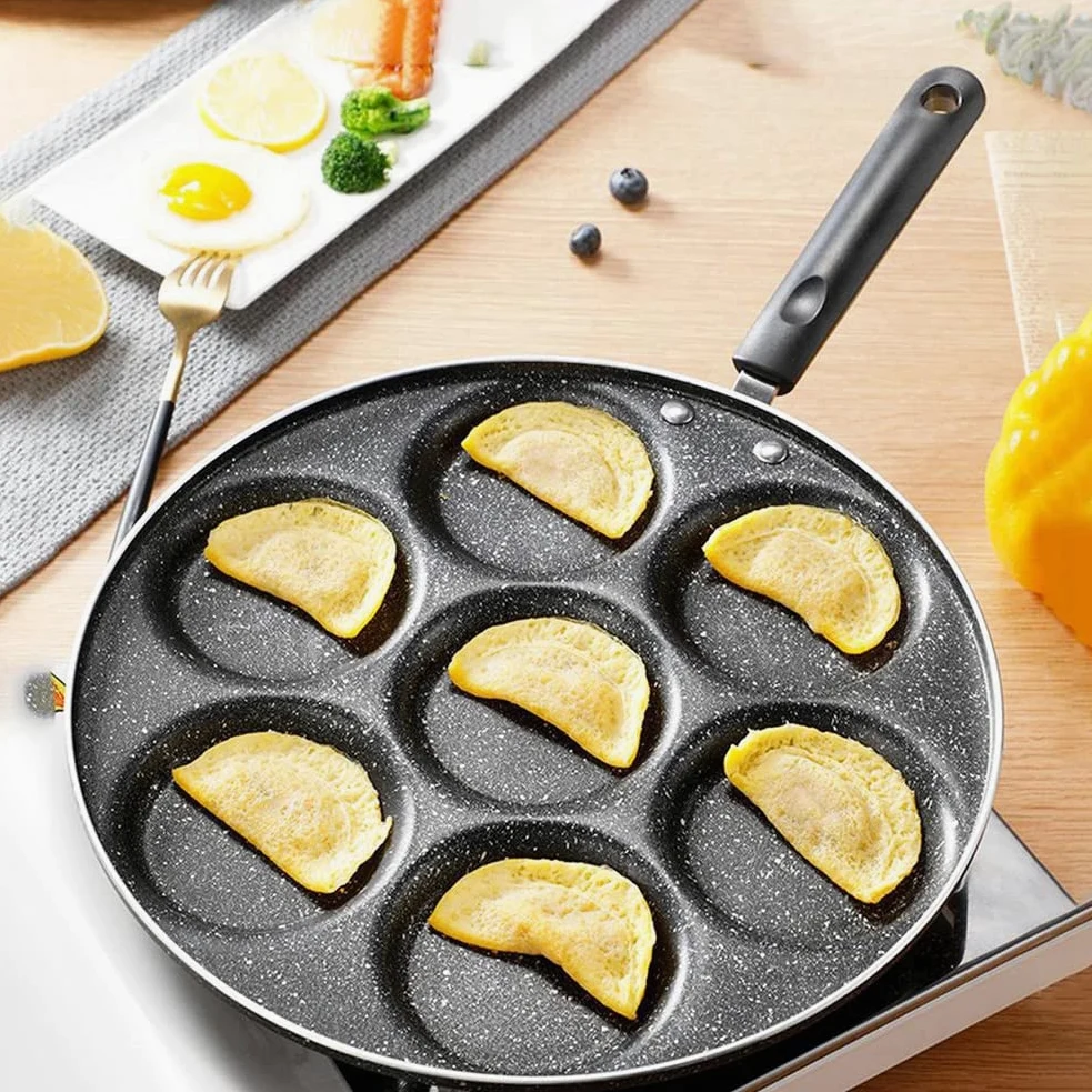 1 PCS Fori per Padelle Antiaderenti Durevoli Cottura di Uova Prosciutto Padelle Pancak Maker Pan Pentole
