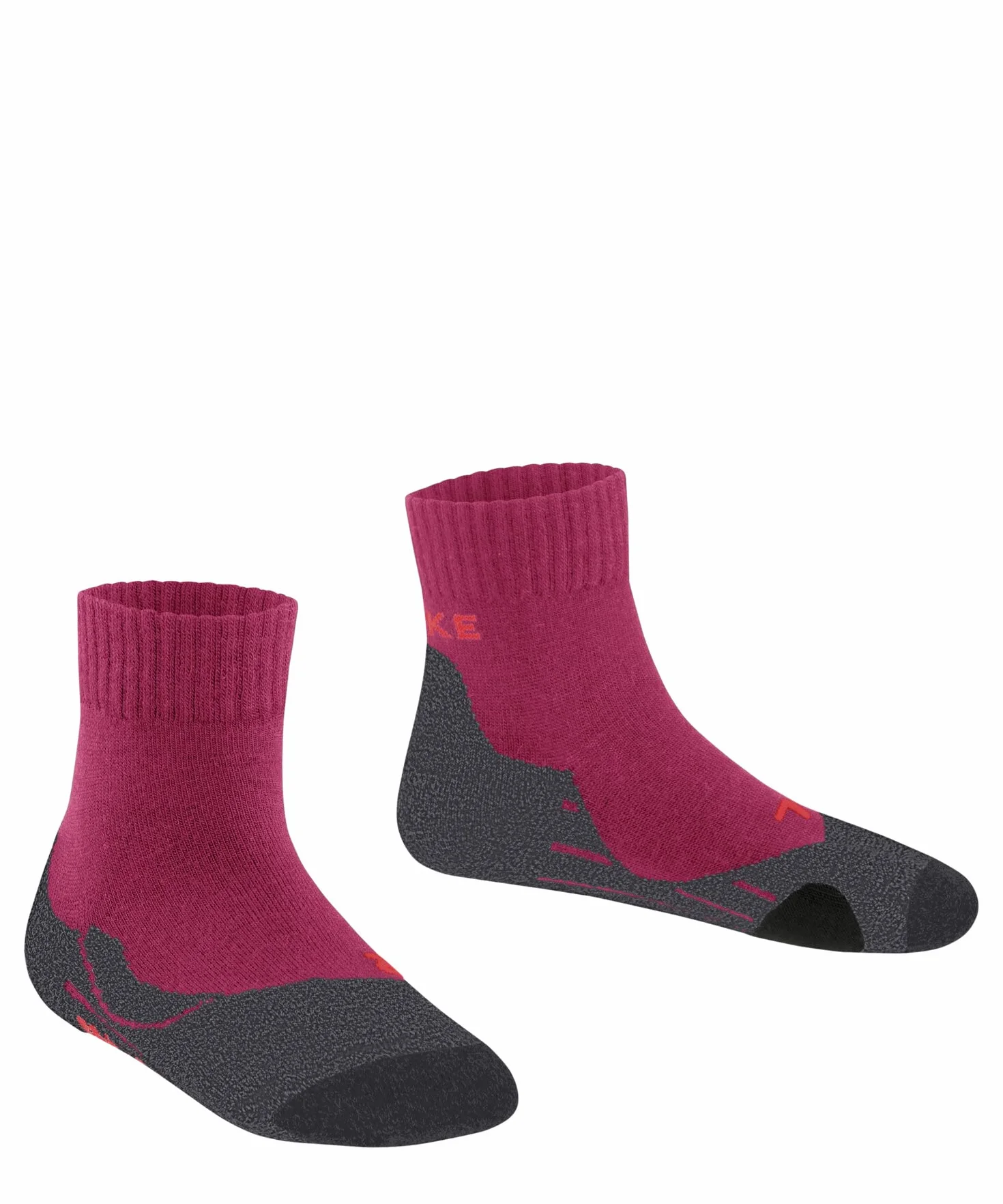 FALKE unisex bambini TK2 Short calzini da escursionismo imbottitura media corte anti-vesciche calze da trekking traspiranti termoregolanti antiodore lana filo funzionale 1 paio