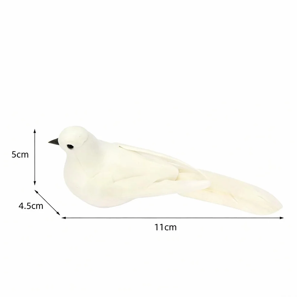 Figurine Colomba Simulazione Bianco Nexren 12 Pezzi Decorazione Casa Giardino Festa Nozze Centrotavola