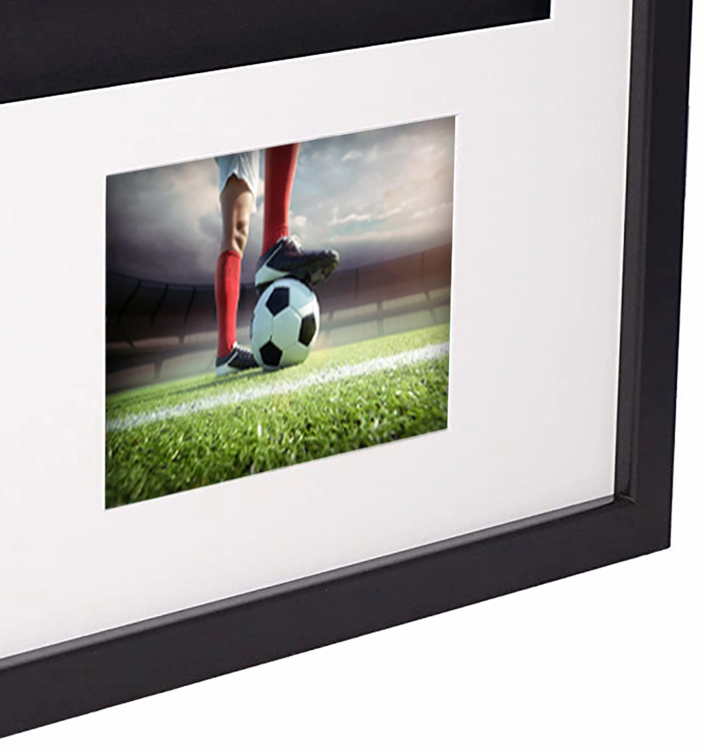 Vivarti fai da solo Adulto 3D montato - Doppia apertura Sport Camicia Display Telaio 61 x 91.5cm - Telaio nero, Monte bianco, Nero Backing Card