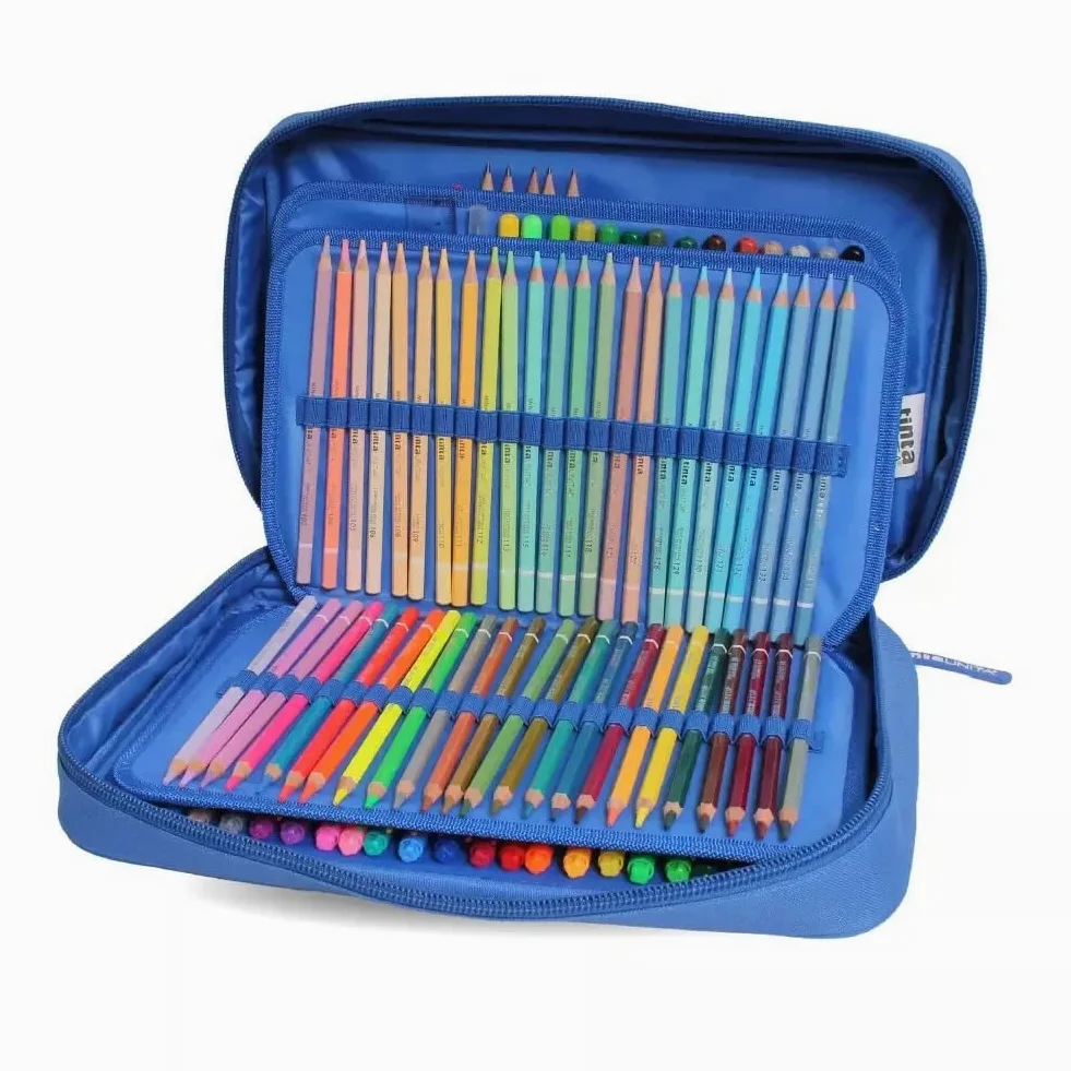 tinta unita Art Box Deluxe SKYLINECOLOR valigetta 174 pz: 24 pastelli acquerellabili - 72 pastelli - 24 brush bipunta - 36 pennarelli - 5 evidenziatori - 4 penne i'm - disponibile Nero o Rosa (Rosa)